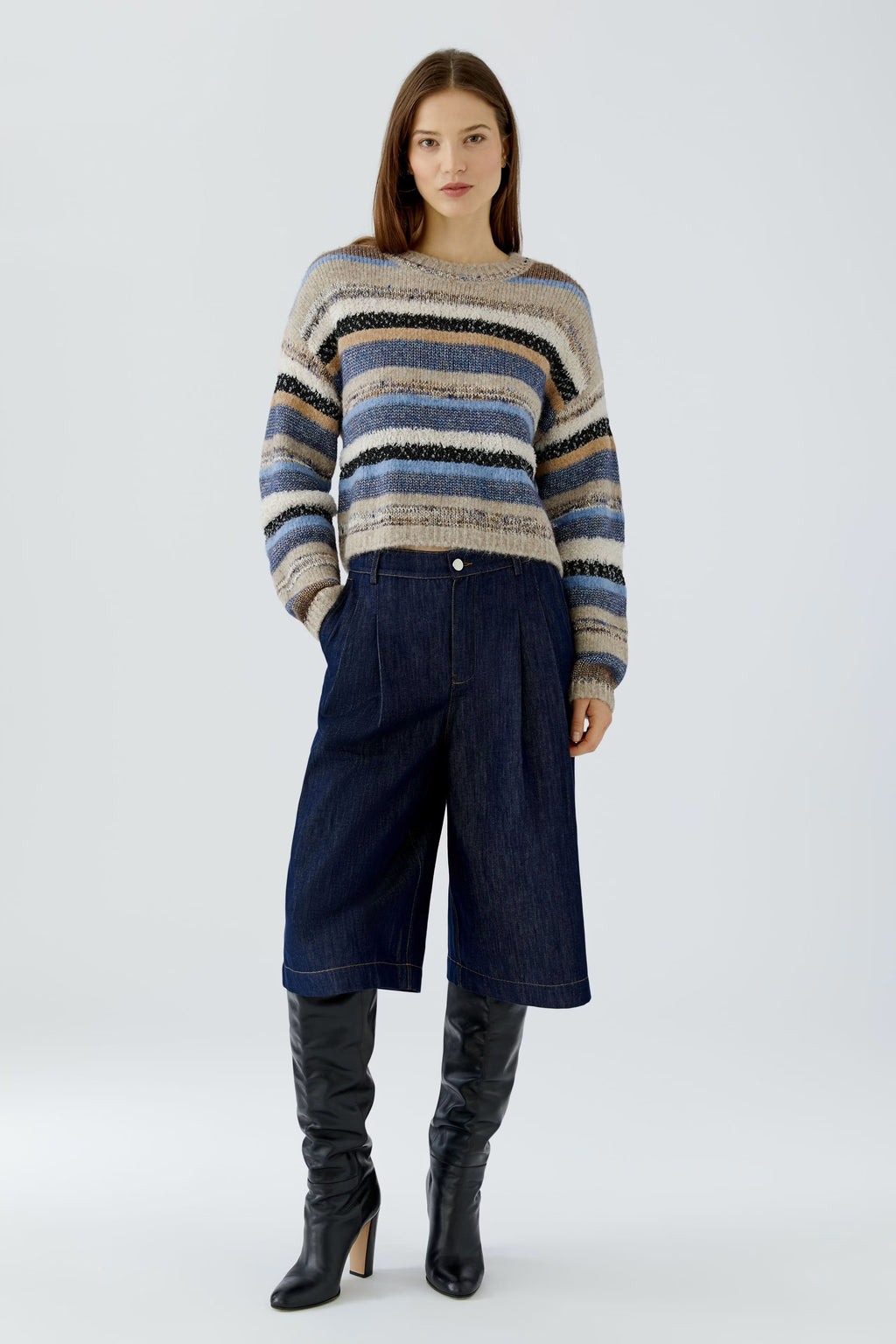 Oui - Stripe Yarn Jumper