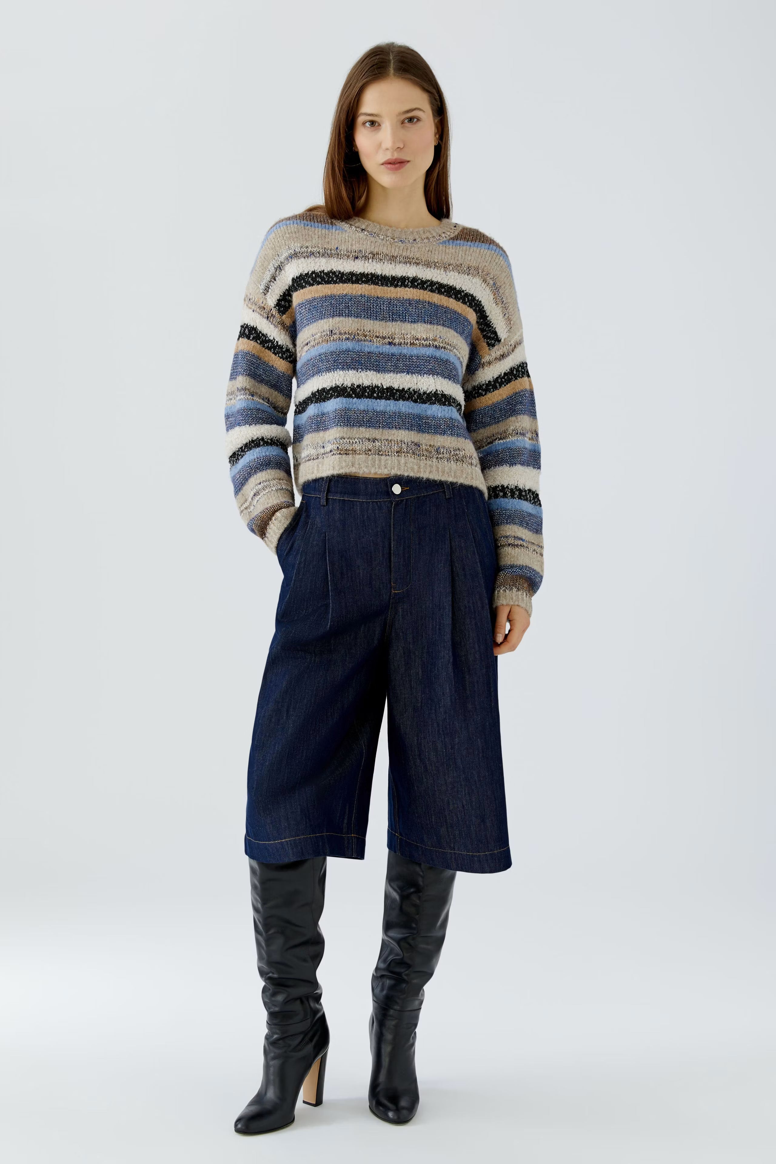 Oui - Stripe Yarn Jumper
