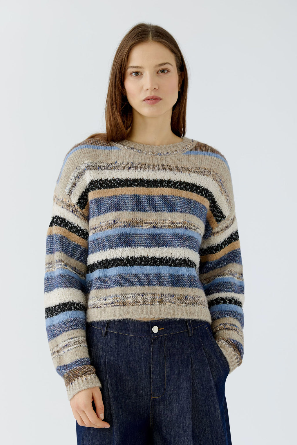 Oui - Stripe Yarn Jumper