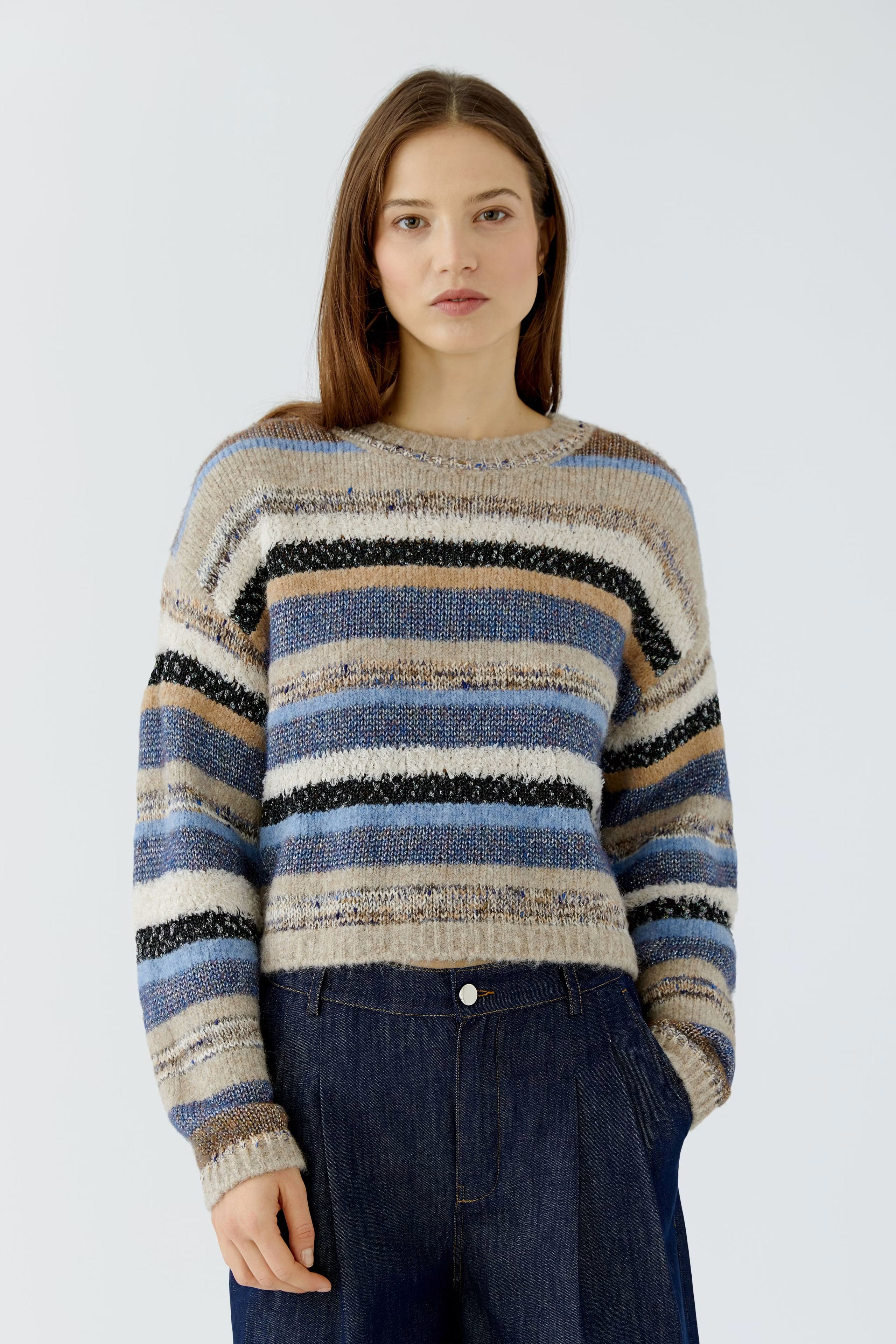 Oui - Stripe Yarn Jumper