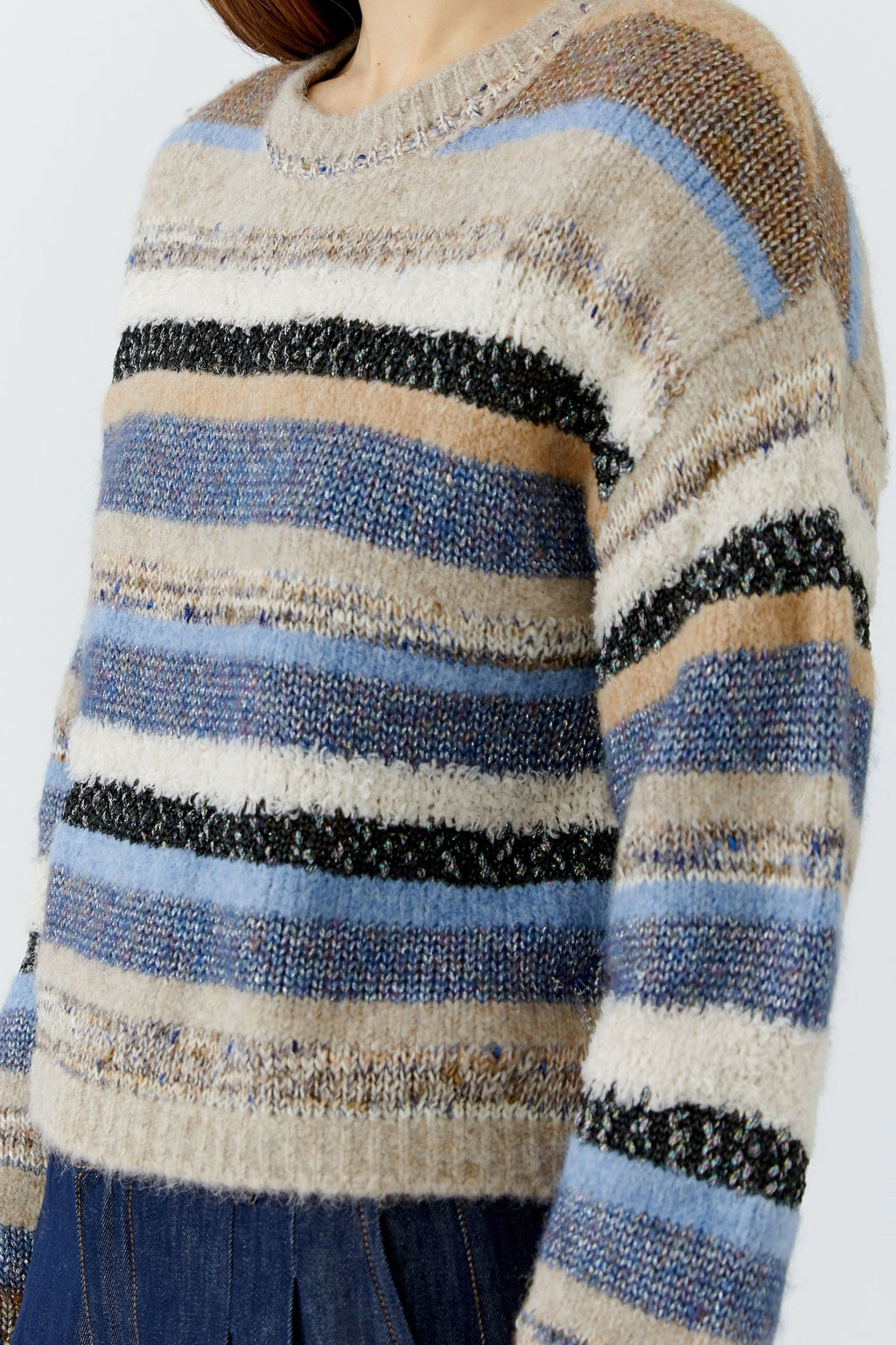 Oui - Stripe Yarn Jumper