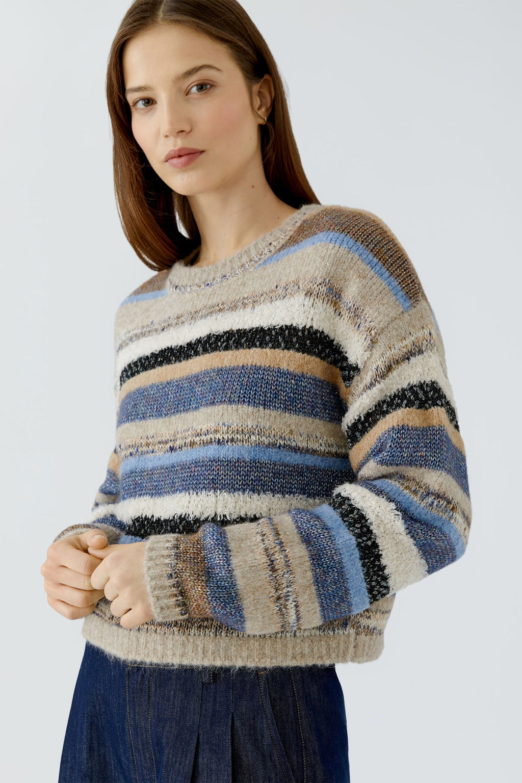 Oui - Stripe Yarn Jumper