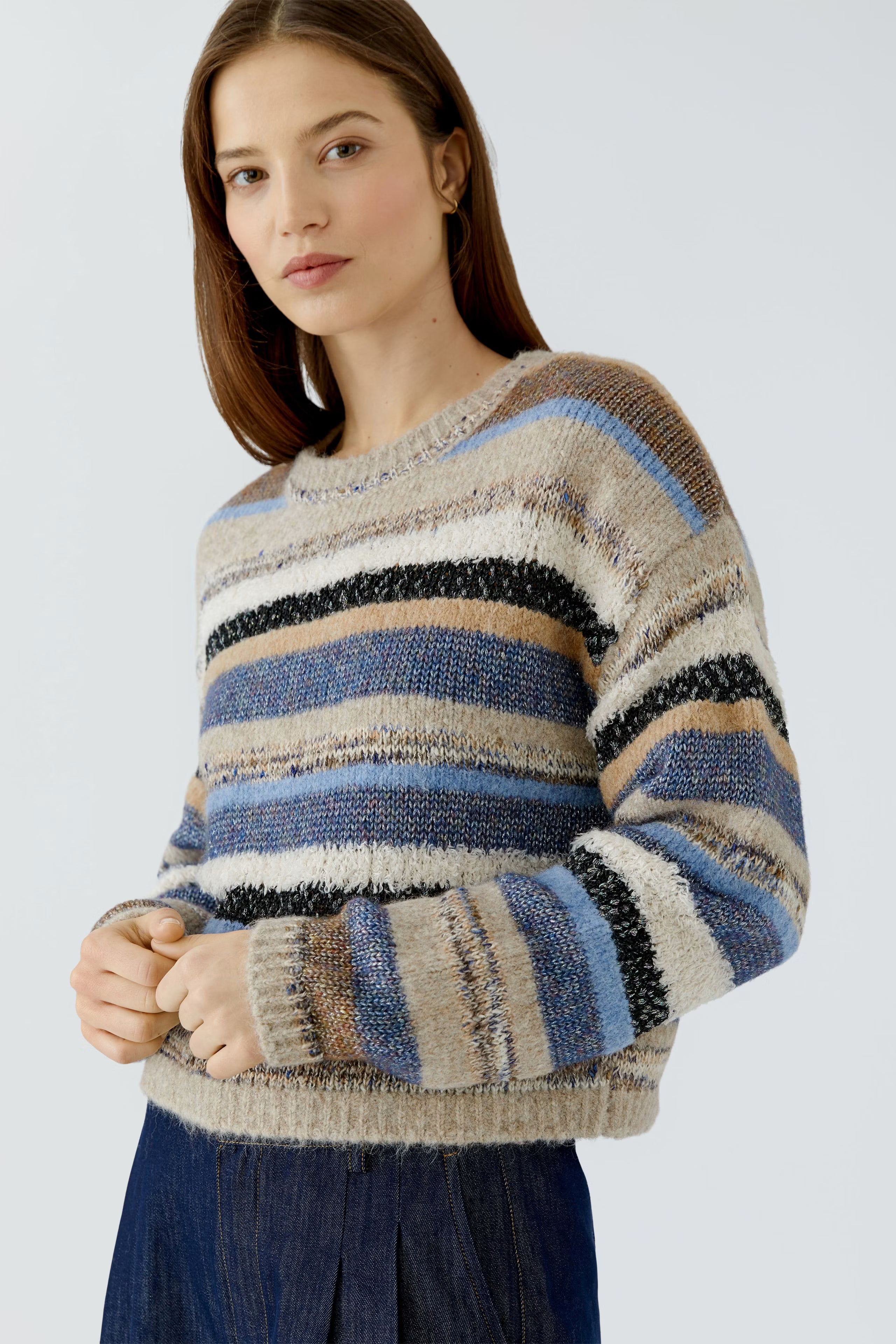 Oui - Stripe Yarn Jumper