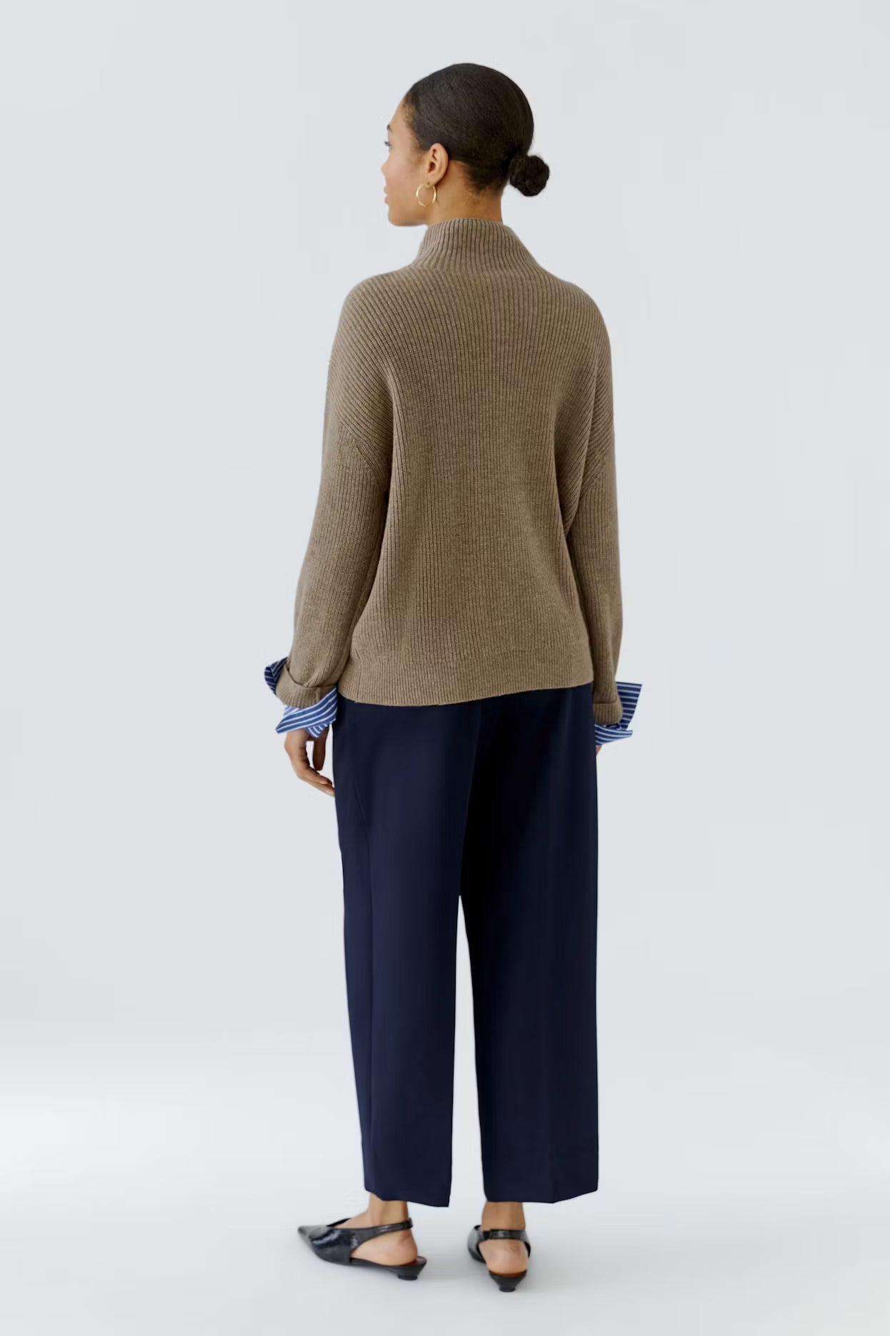 Oui - Taupe Shirt Jumper