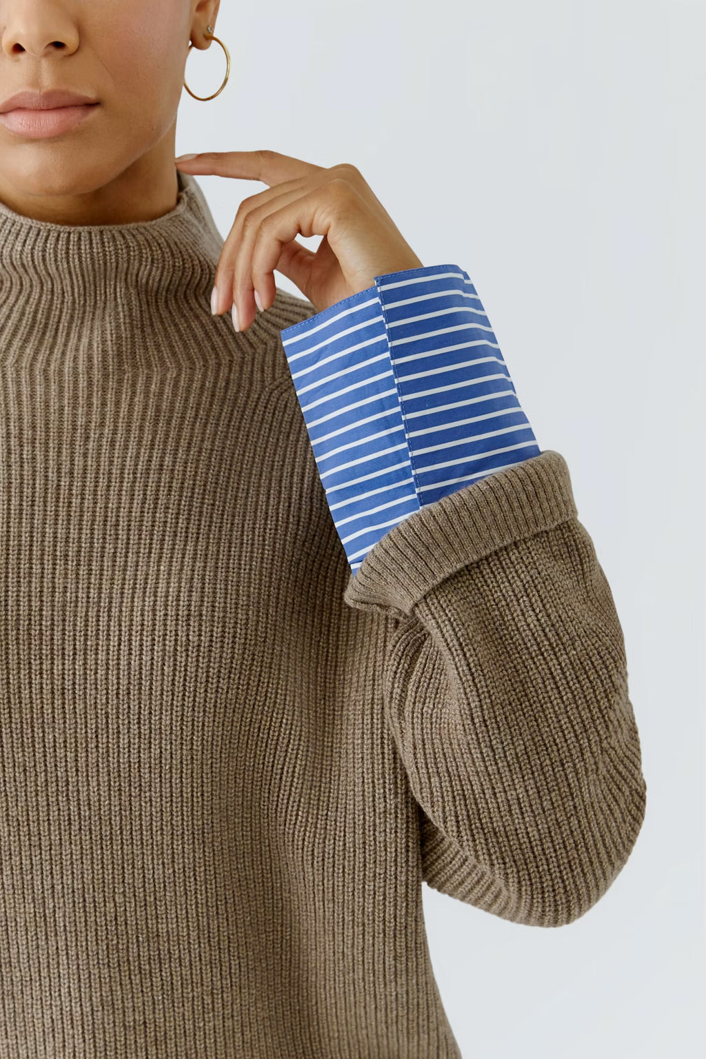 Oui - Taupe Shirt Jumper