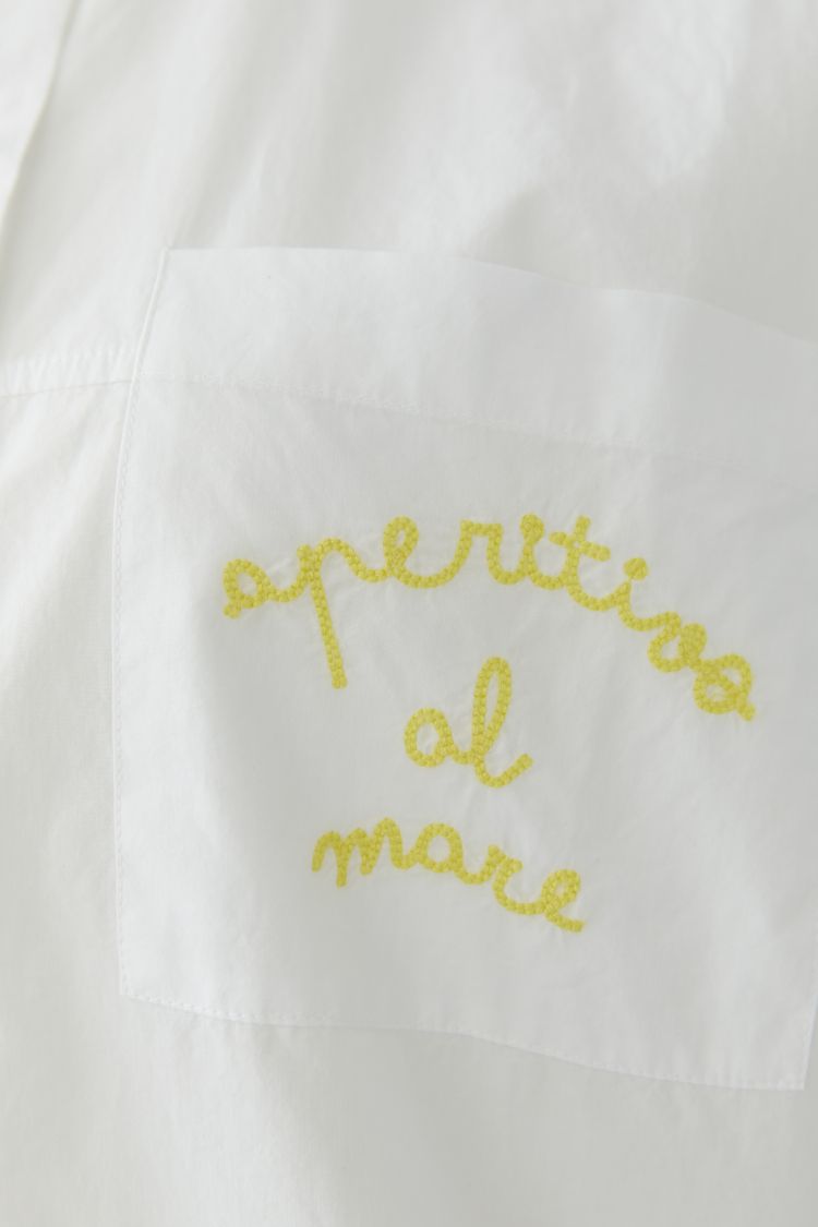 Oui - Optic White Text Blouse