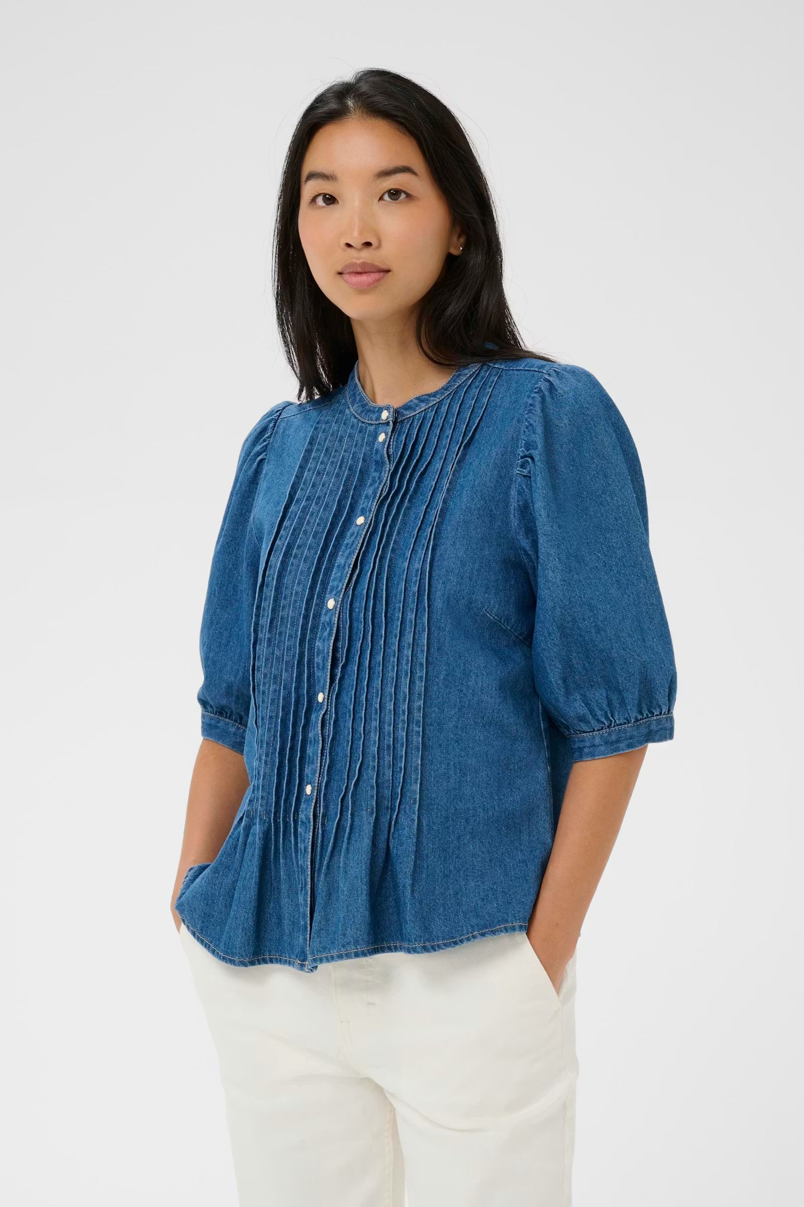 Part Two - Alesia Medium Blue Shirt