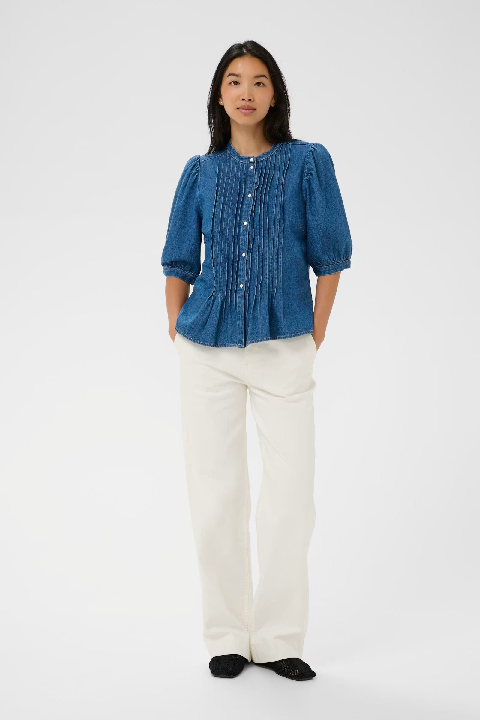 Part Two - Alesia Medium Blue Shirt
