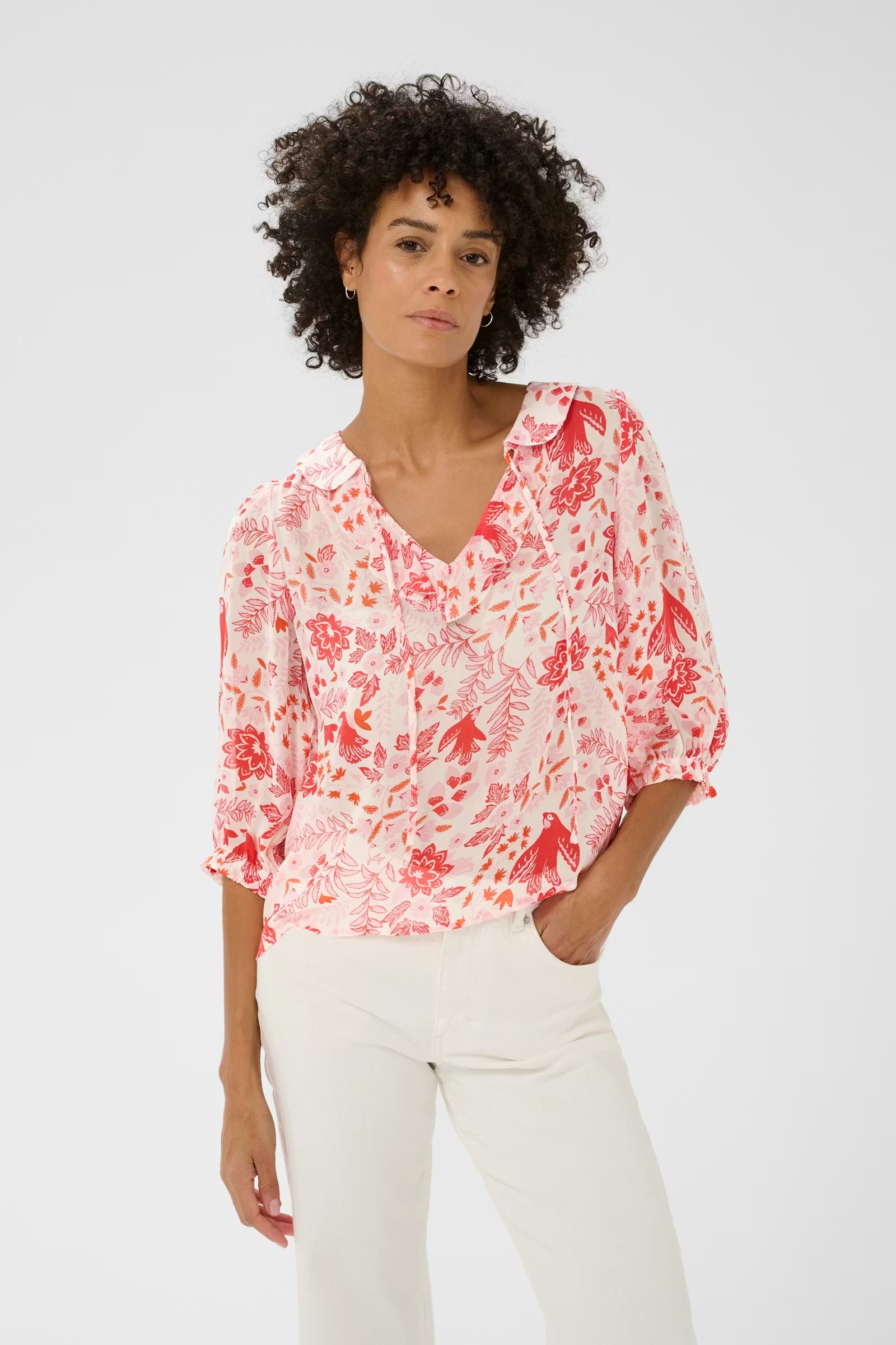Part Two - Alvia Poppy Red Blouse