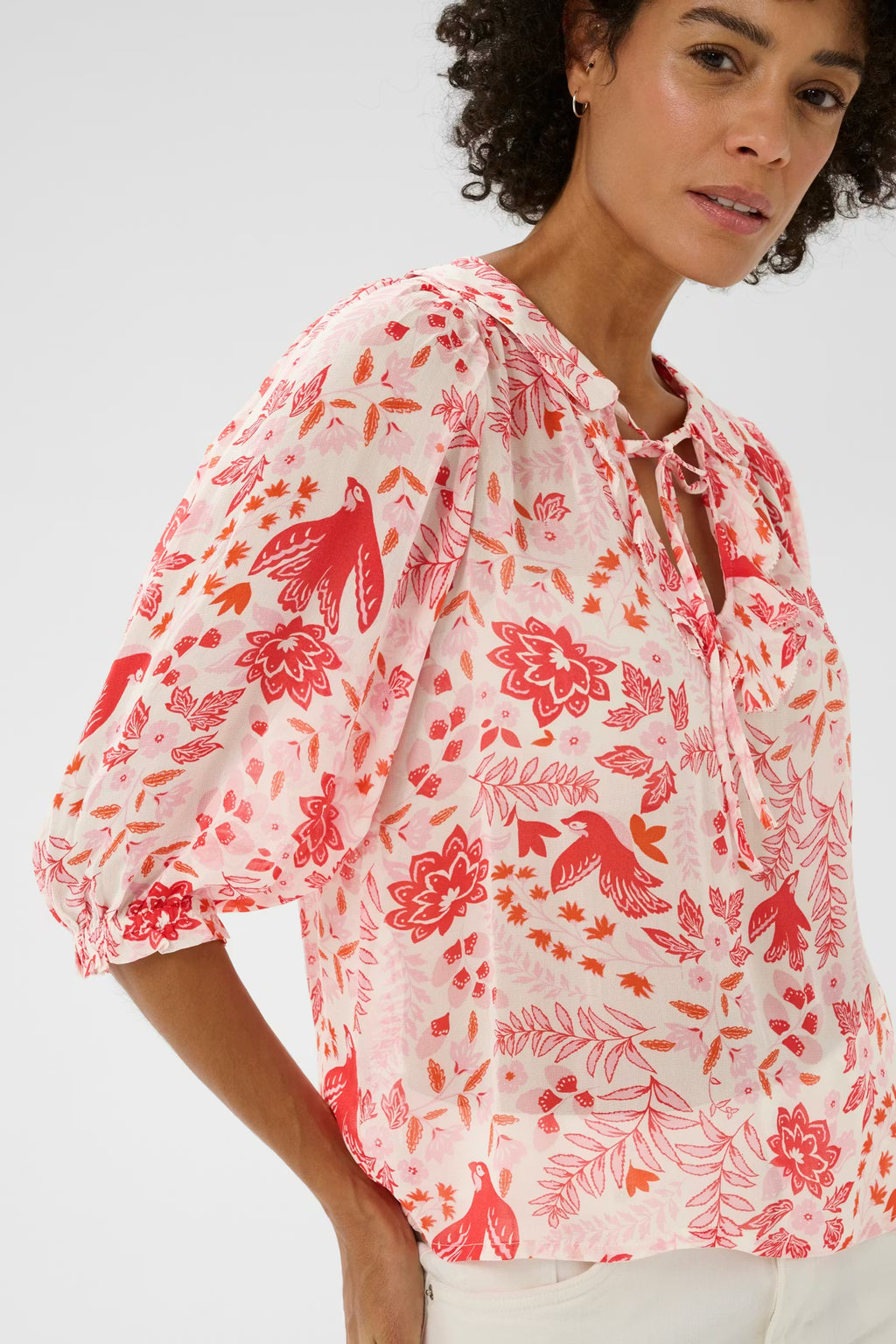 Part Two - Alvia Poppy Red Blouse