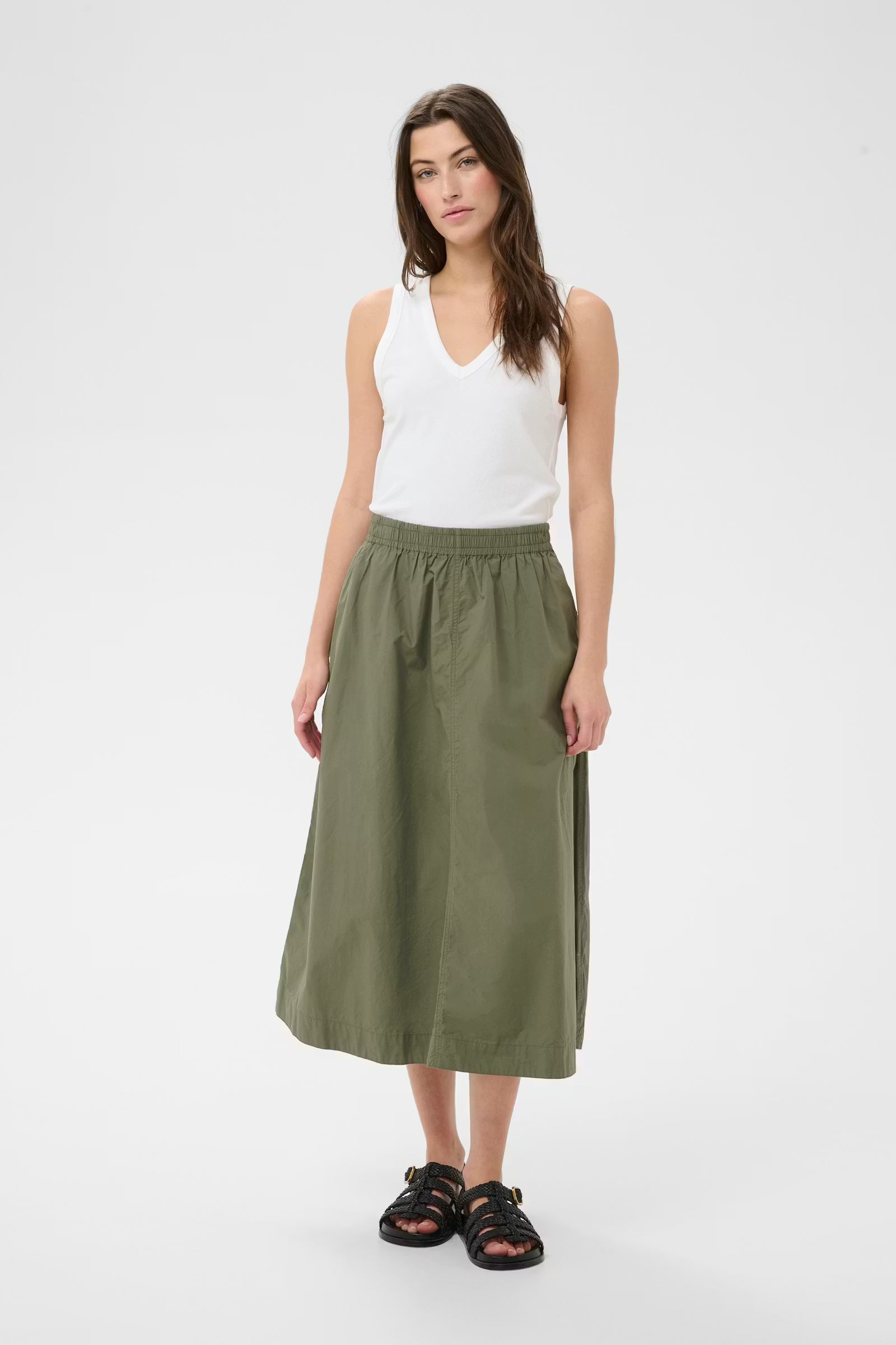 Part Two - Asmina Smokey Olive Skirt