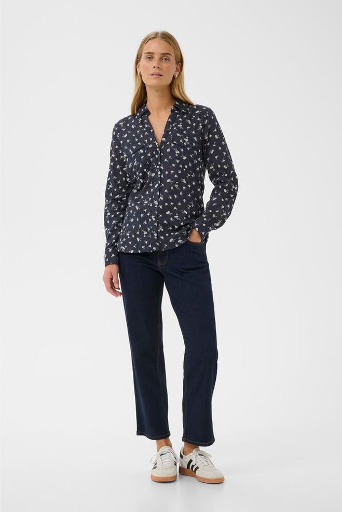 Part Two - Cortnio Navy Floral Cotton Shirt