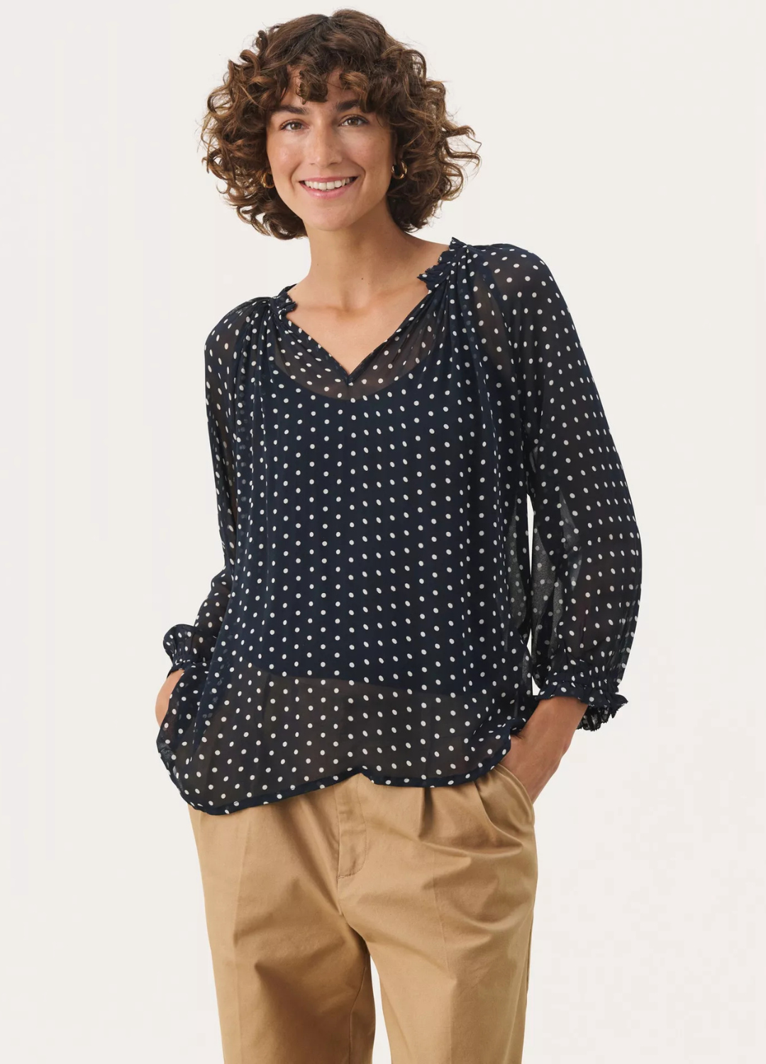 Part Two - Elsia Navy Dot Blouse