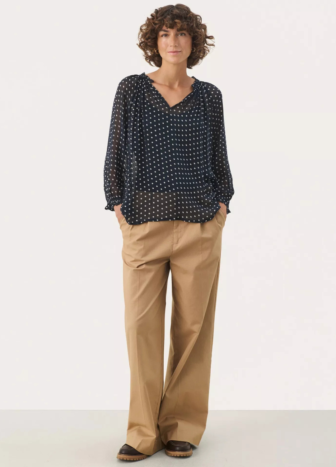 Part Two - Elsia Navy Dot Blouse