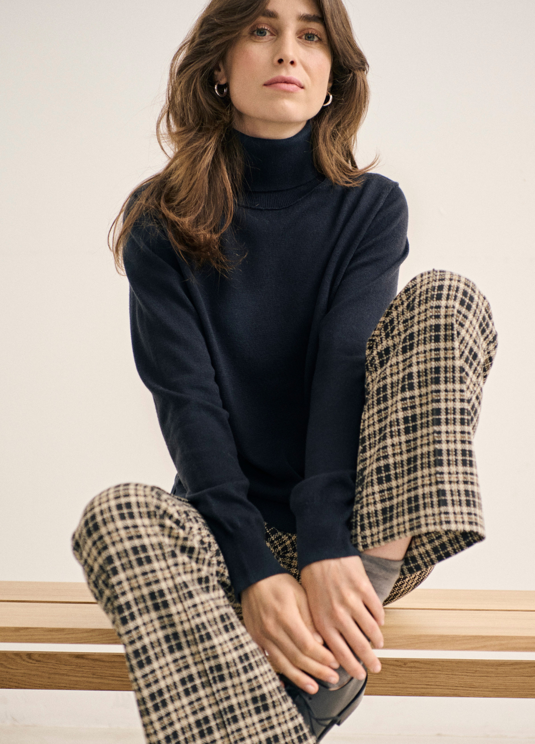 Part Two - Ilisan Dark Navy Check Pants