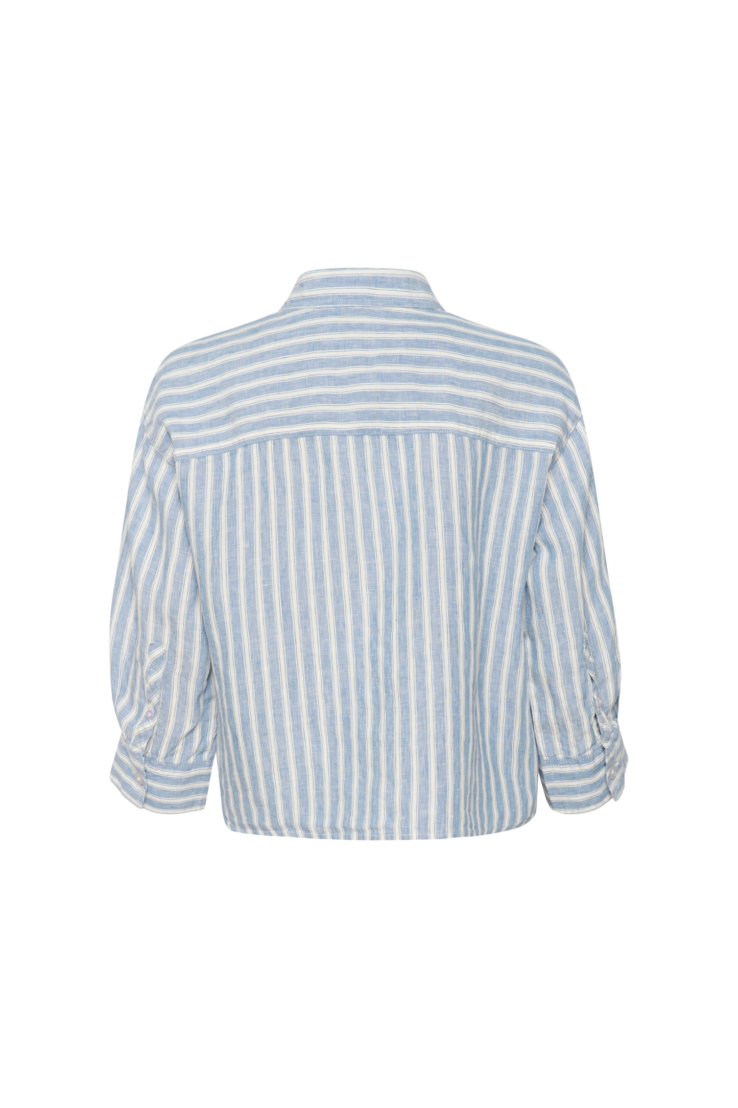 Part Two - Linen Blue Stripe Enava Shirt