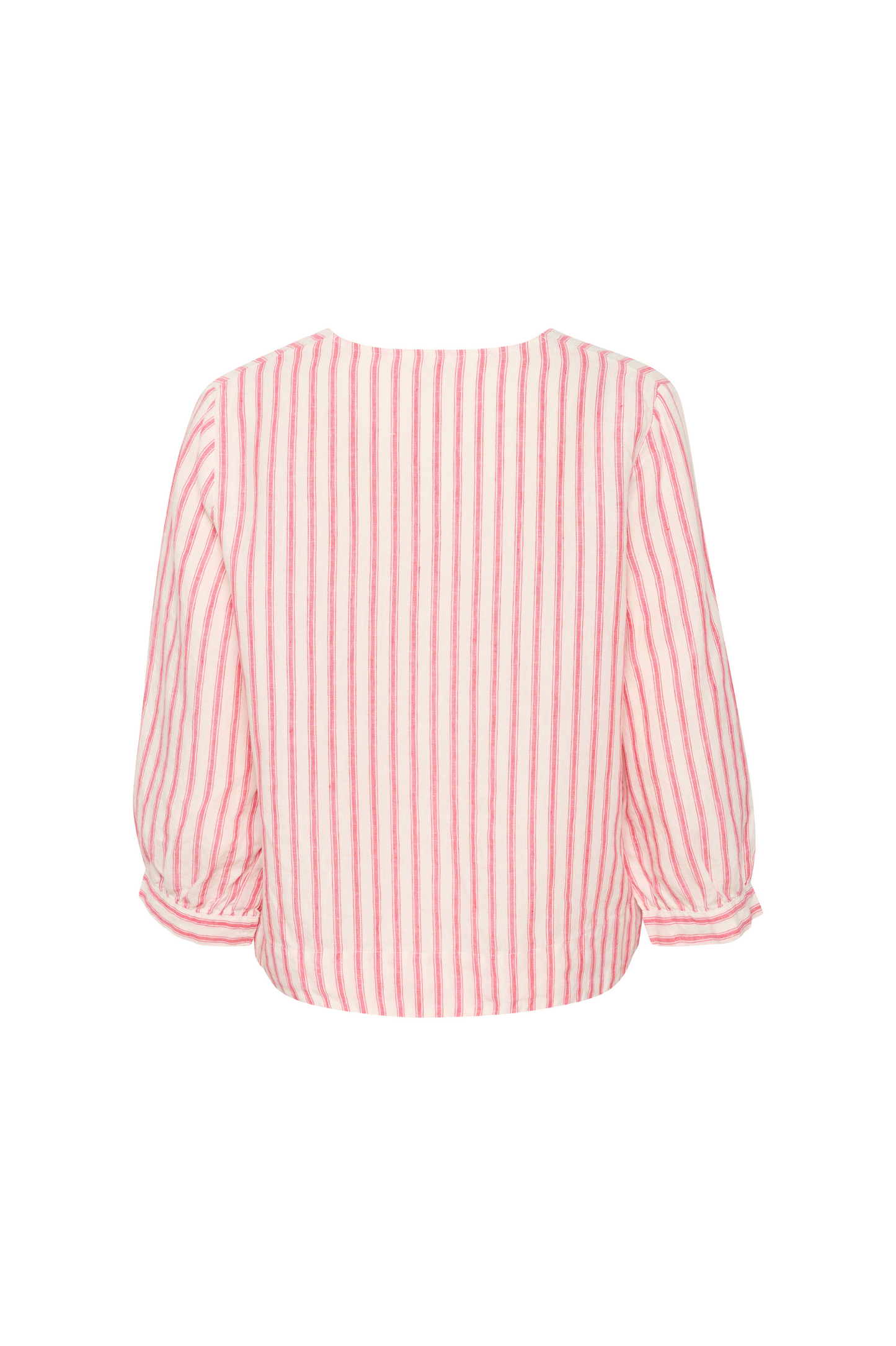 Part Two - Linen Red Stripe Ermela Shirt