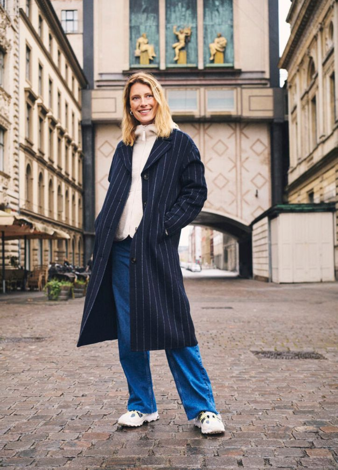 Part Two - Lorelais Navy Pinstripe Coat
