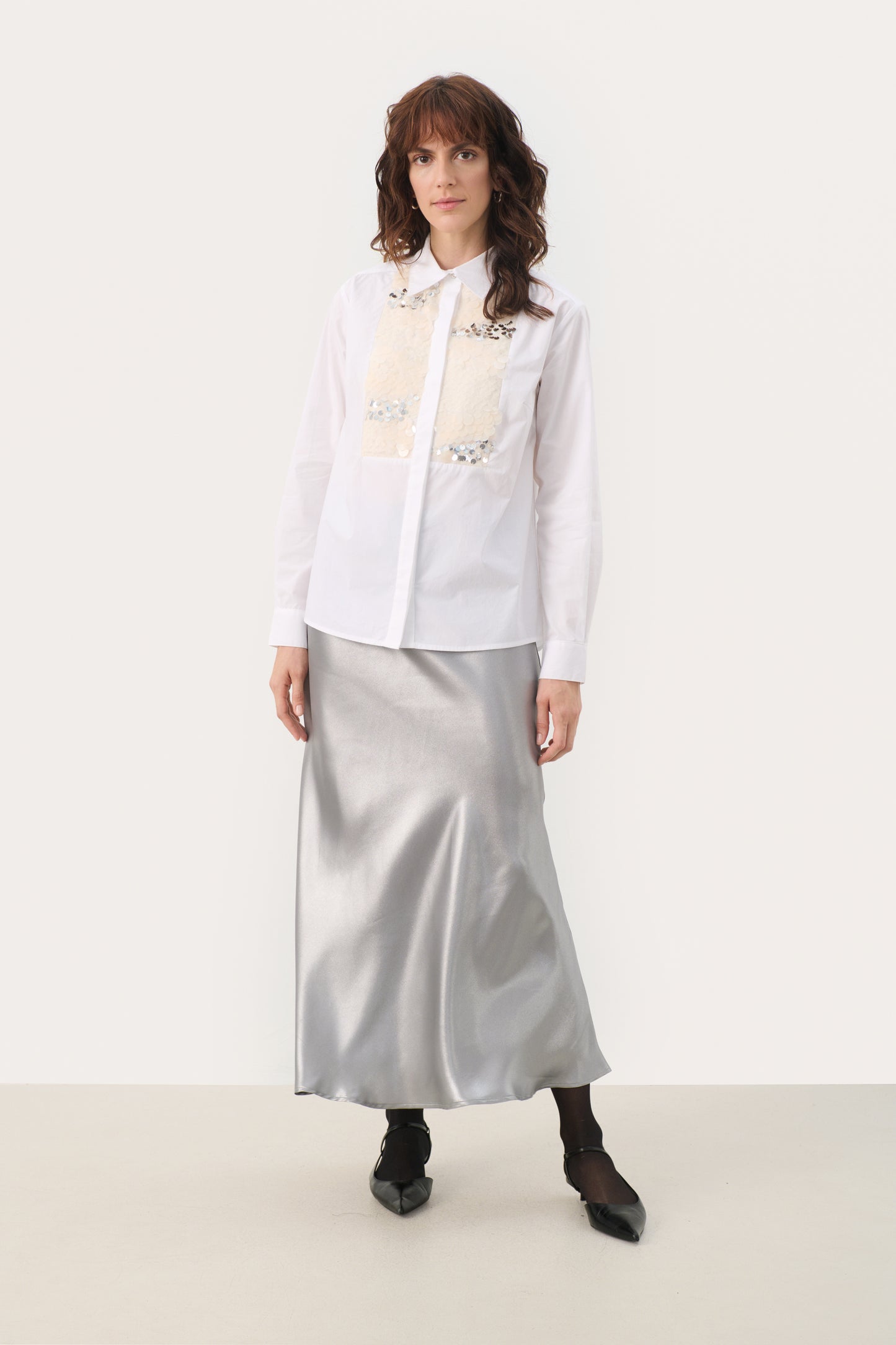 Maye Detailed Shirt in White