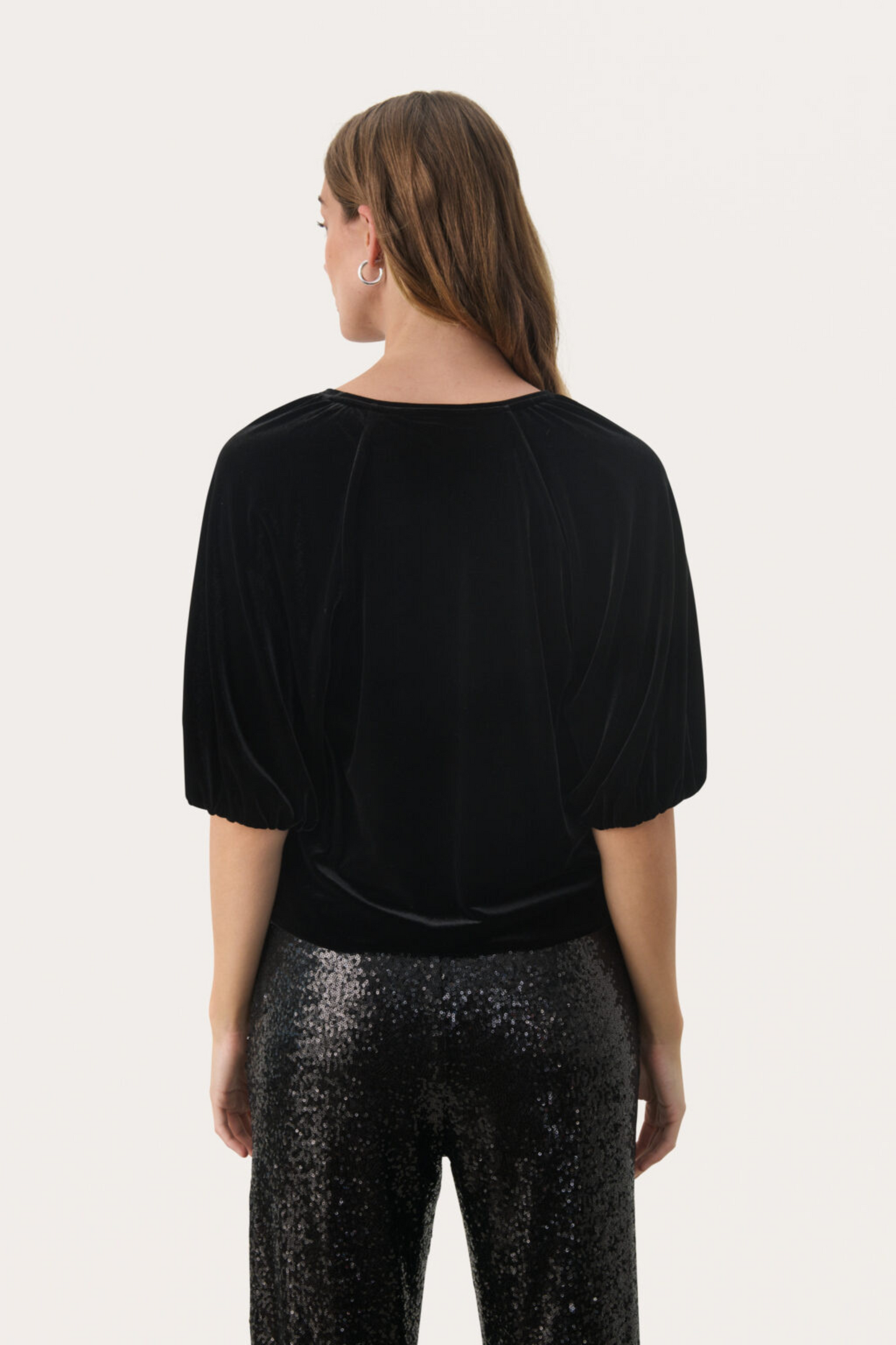 Part Two - Metty Black Velvet Blouse