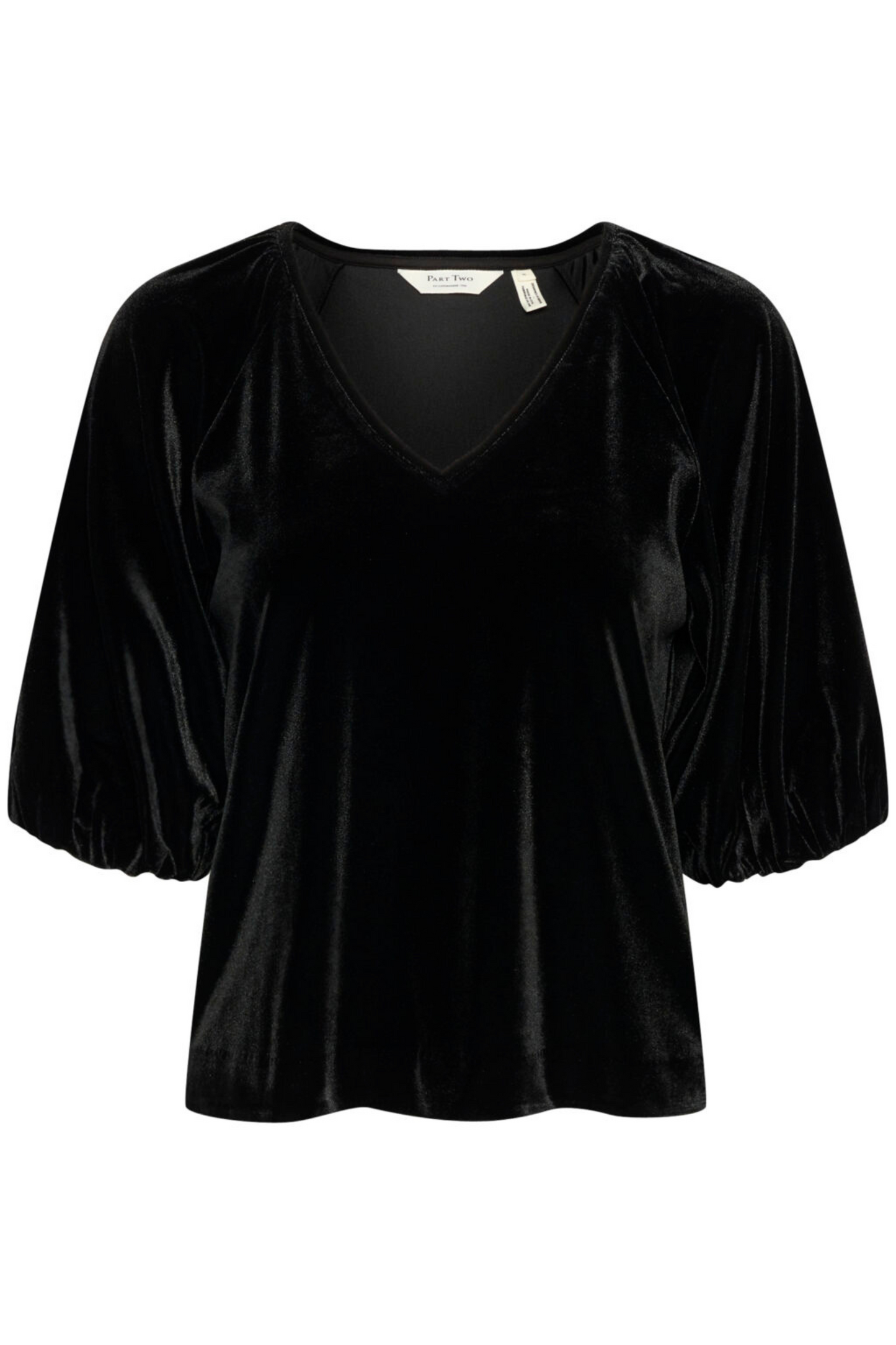 Part Two - Metty Black Velvet Blouse