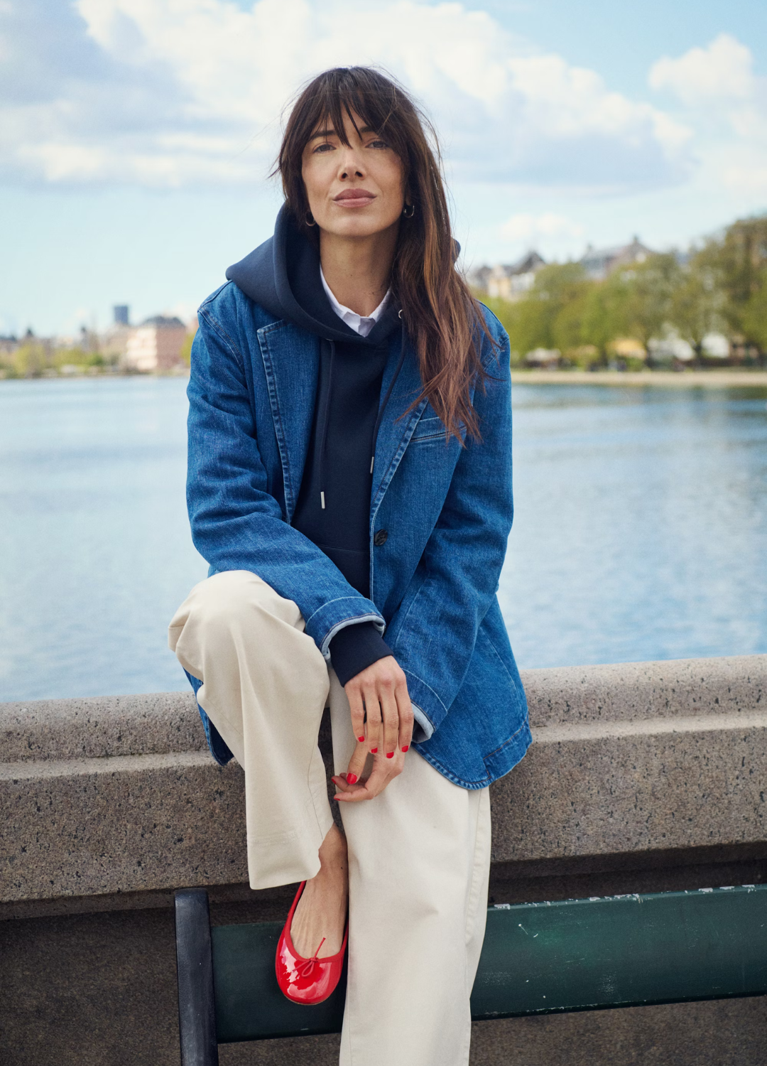 Part Two - Noor Denim Blazer Jacket