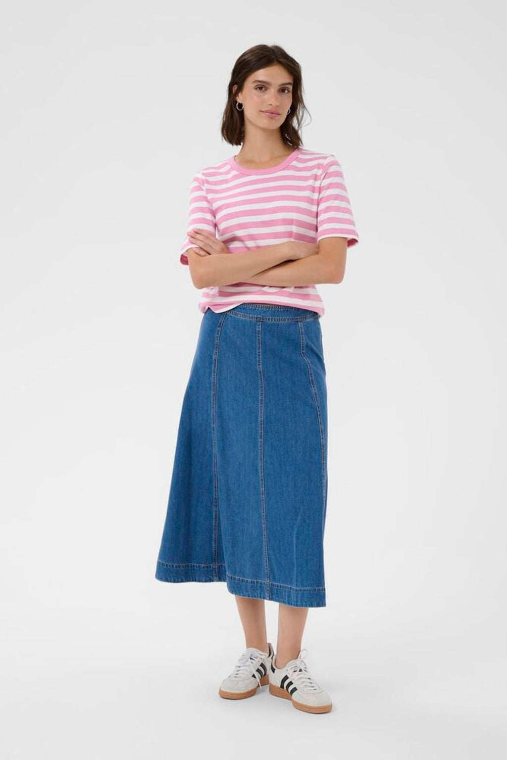 Part Two - Ratana Pink Stripe T-Shirt