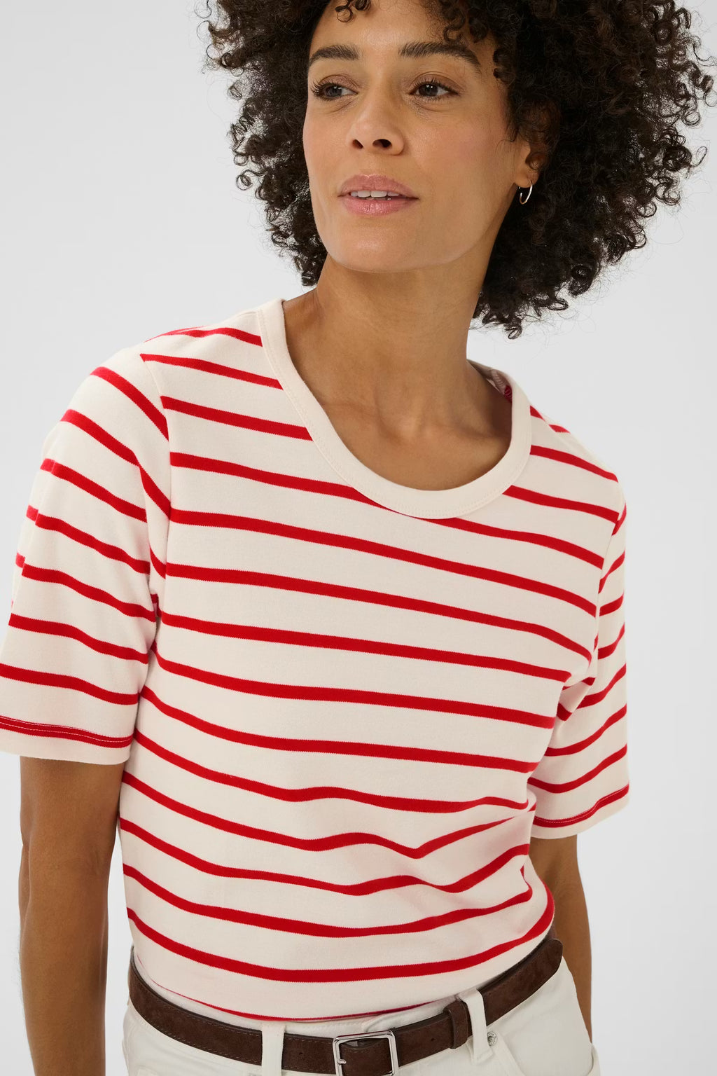 Part Two - Ratana Poppy Red Stripe T-Shirt