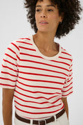 Part Two - Ratana Poppy Red Stripe T-Shirt