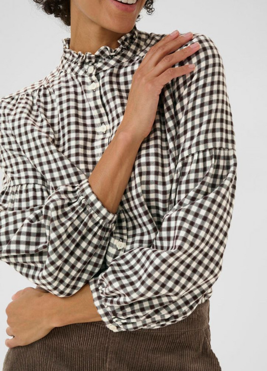 Part Two - Samilla Garnache Mini Check Blouse