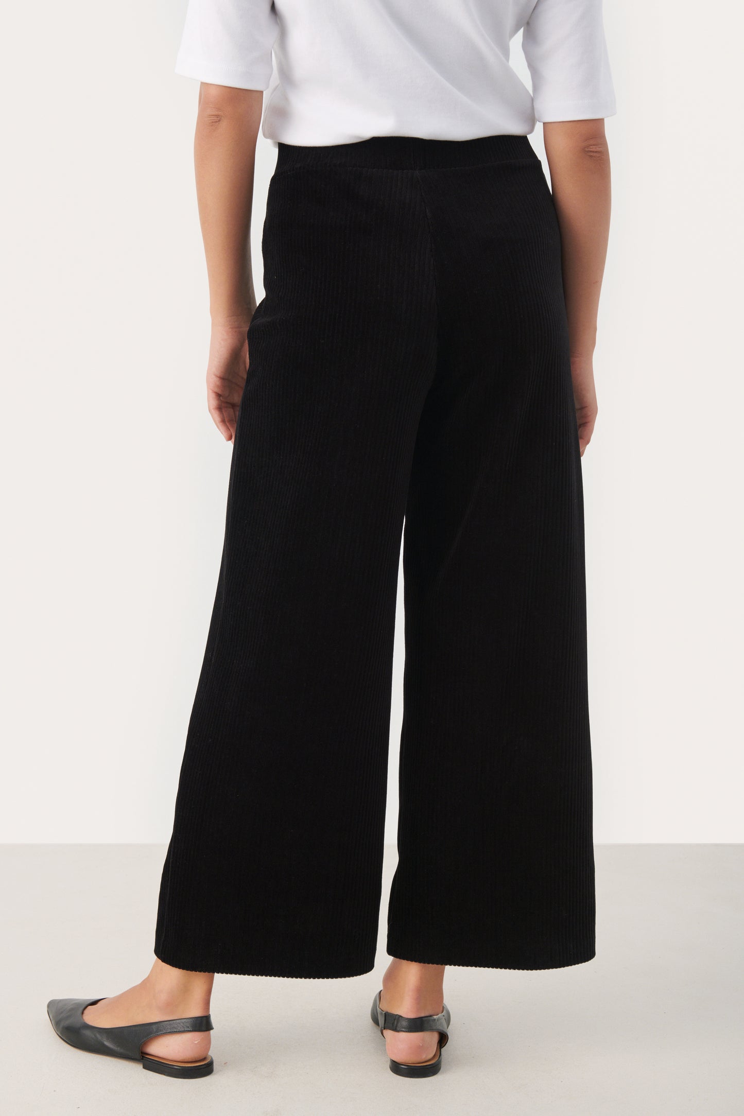 Part Two Illisanna Pull Up Black Cotton Pants - Diamonds And Pearls