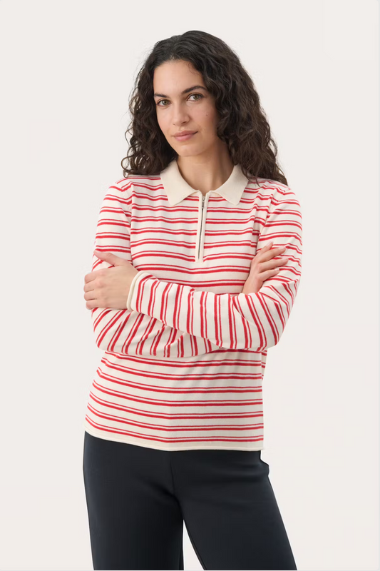 Part Two - Putu Red Stripe Pullover