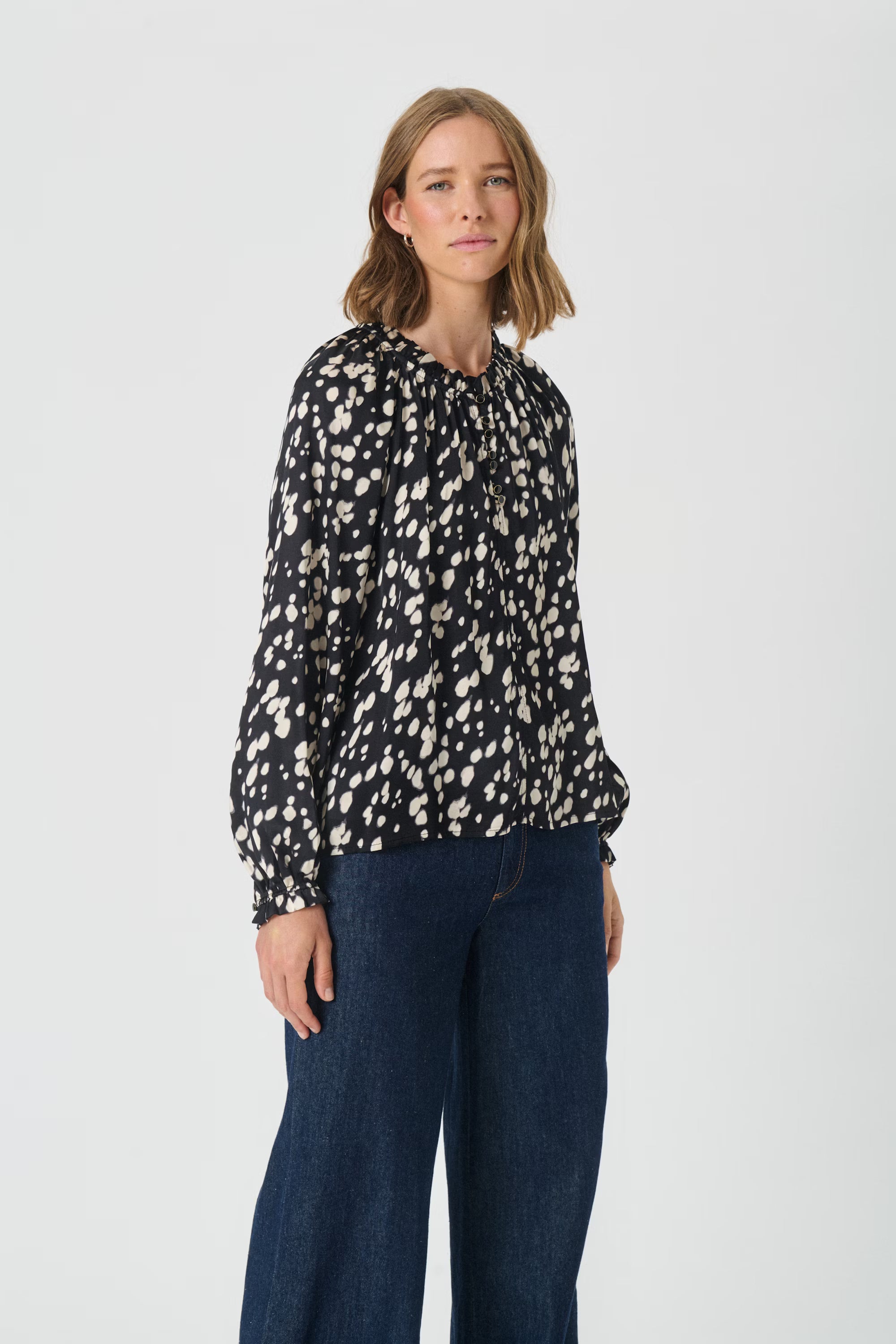 Part Two - Venessa Black Dot Blouse