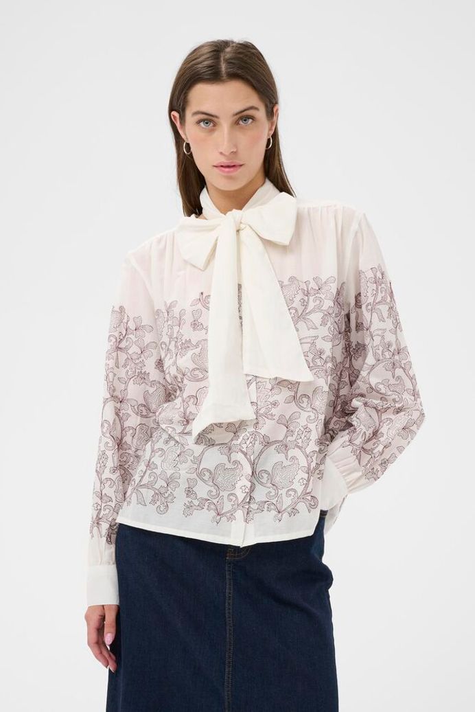 Part Two - Yanina Bow Embroidered Blouse