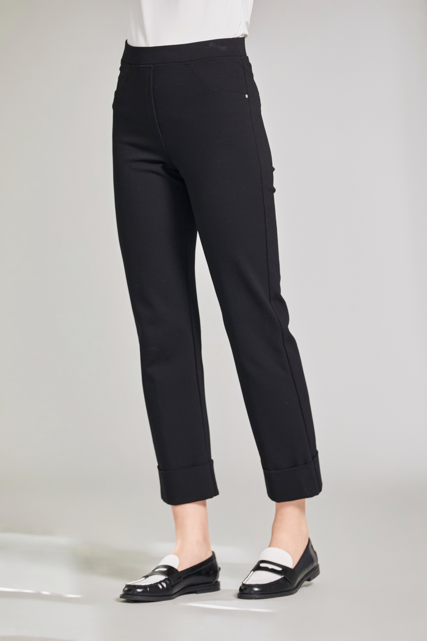 Black Classic Turn Up Trouser