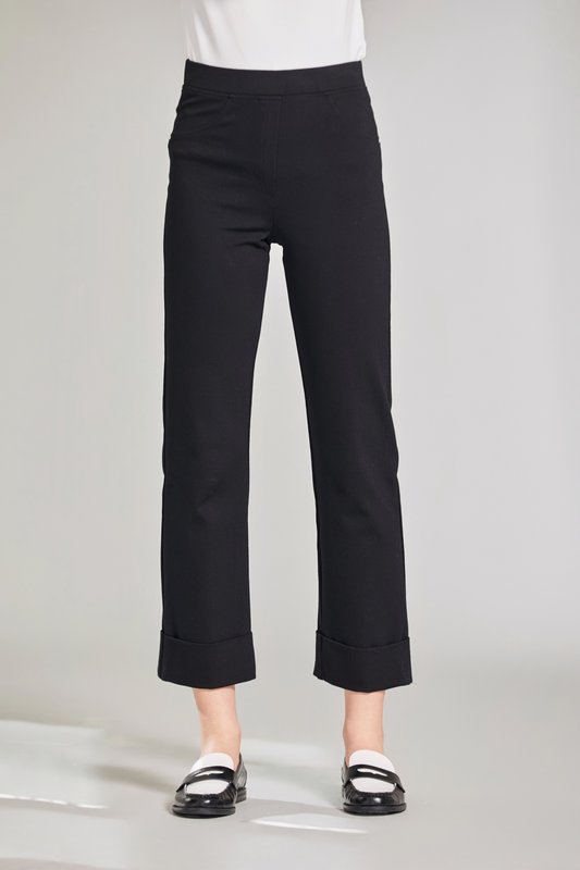 Black Classic Turn Up Trouser