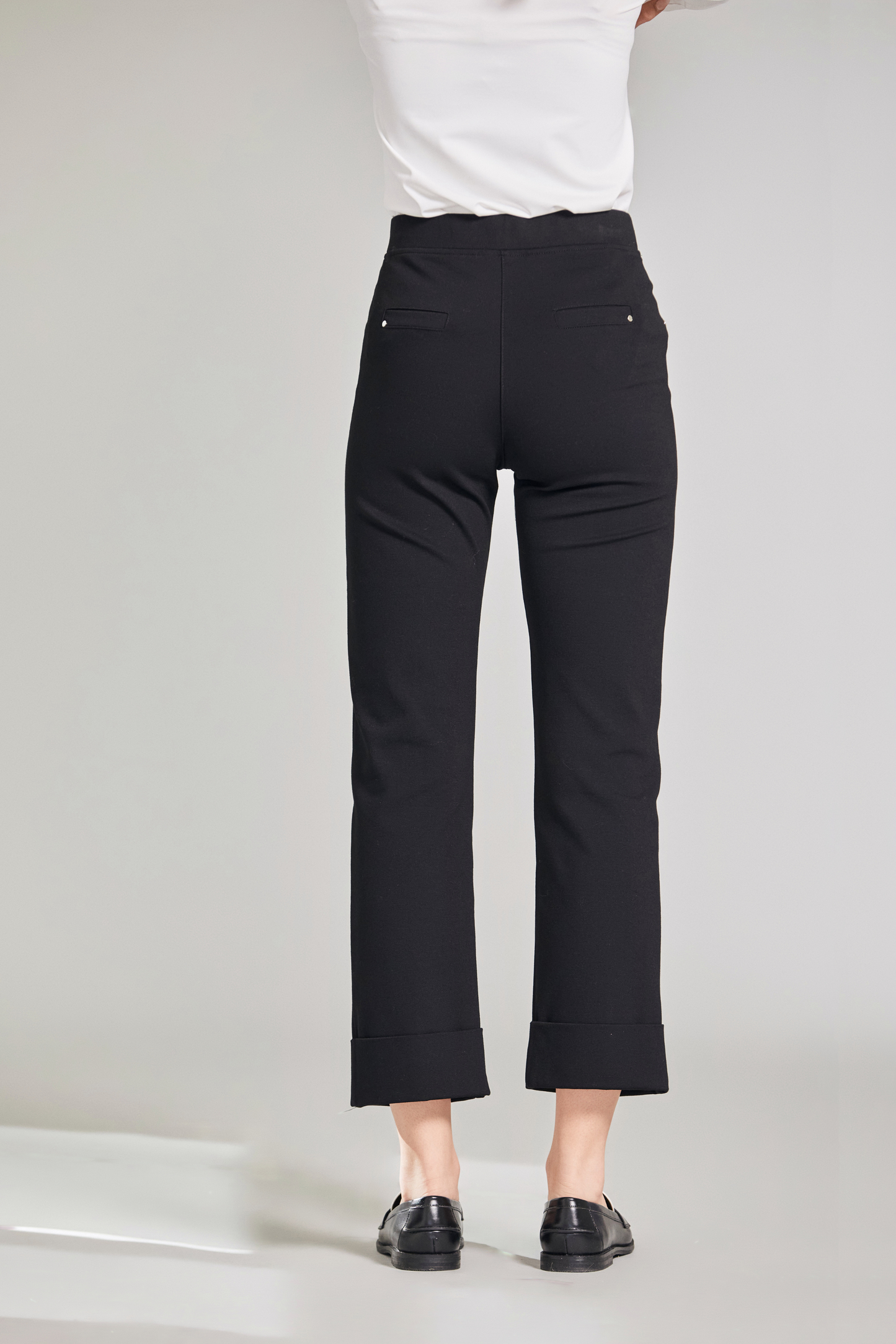 Black Classic Turn Up Trouser