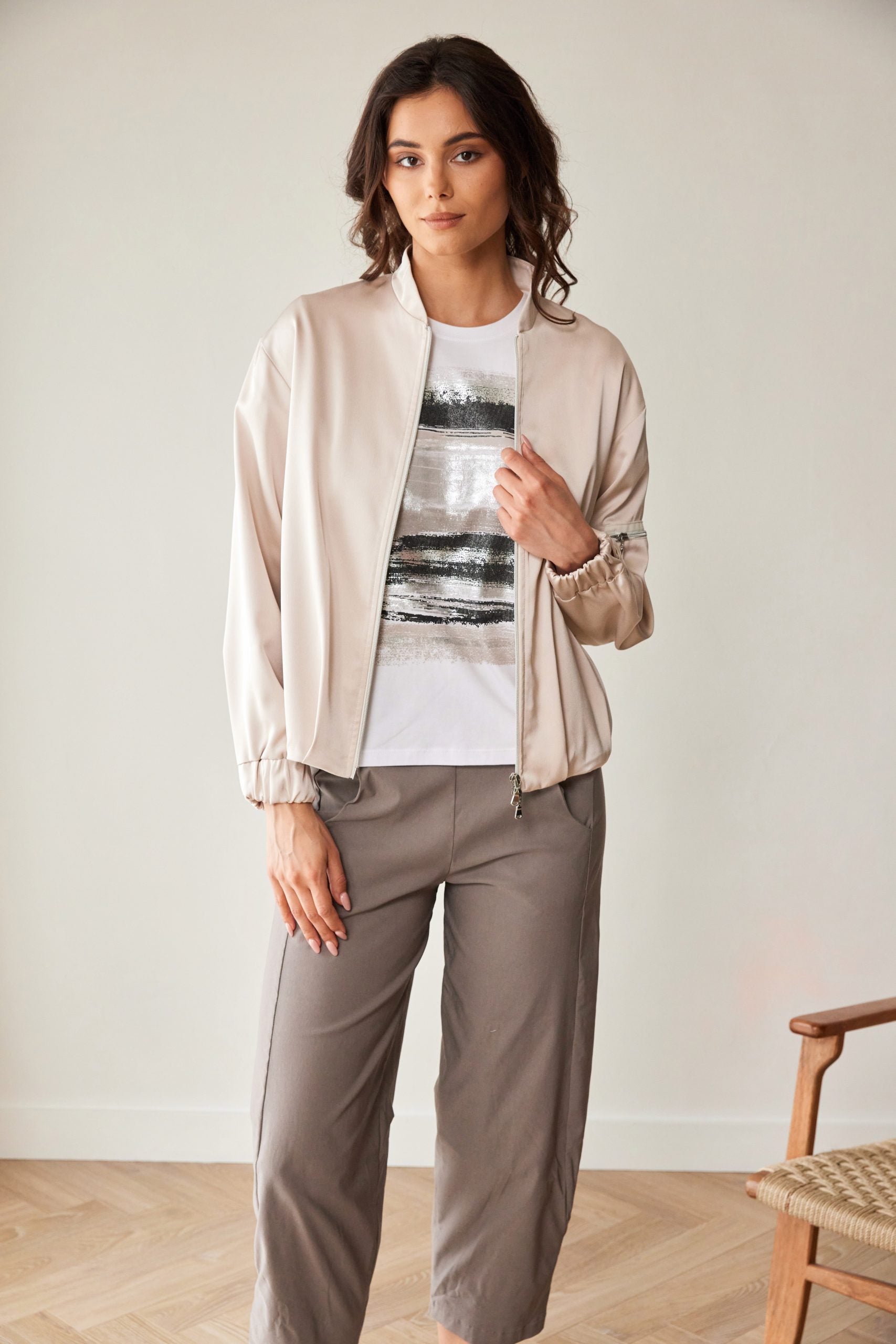 Peruzzi - Blouson Sand  Zip Jacket