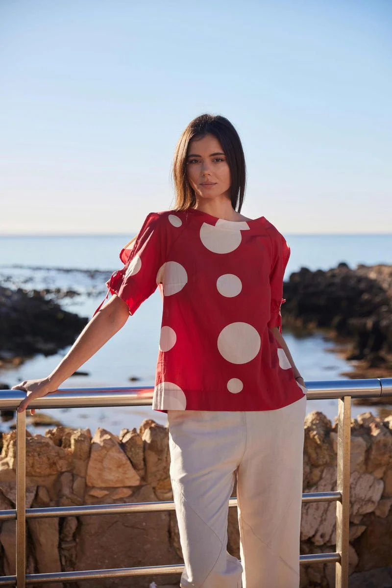 Peruzzi - Red Polka Dot Top