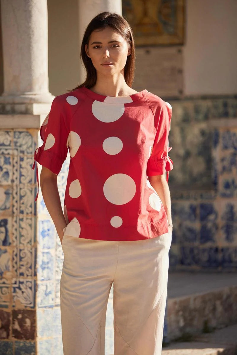 Peruzzi - Red Polka Dot Top