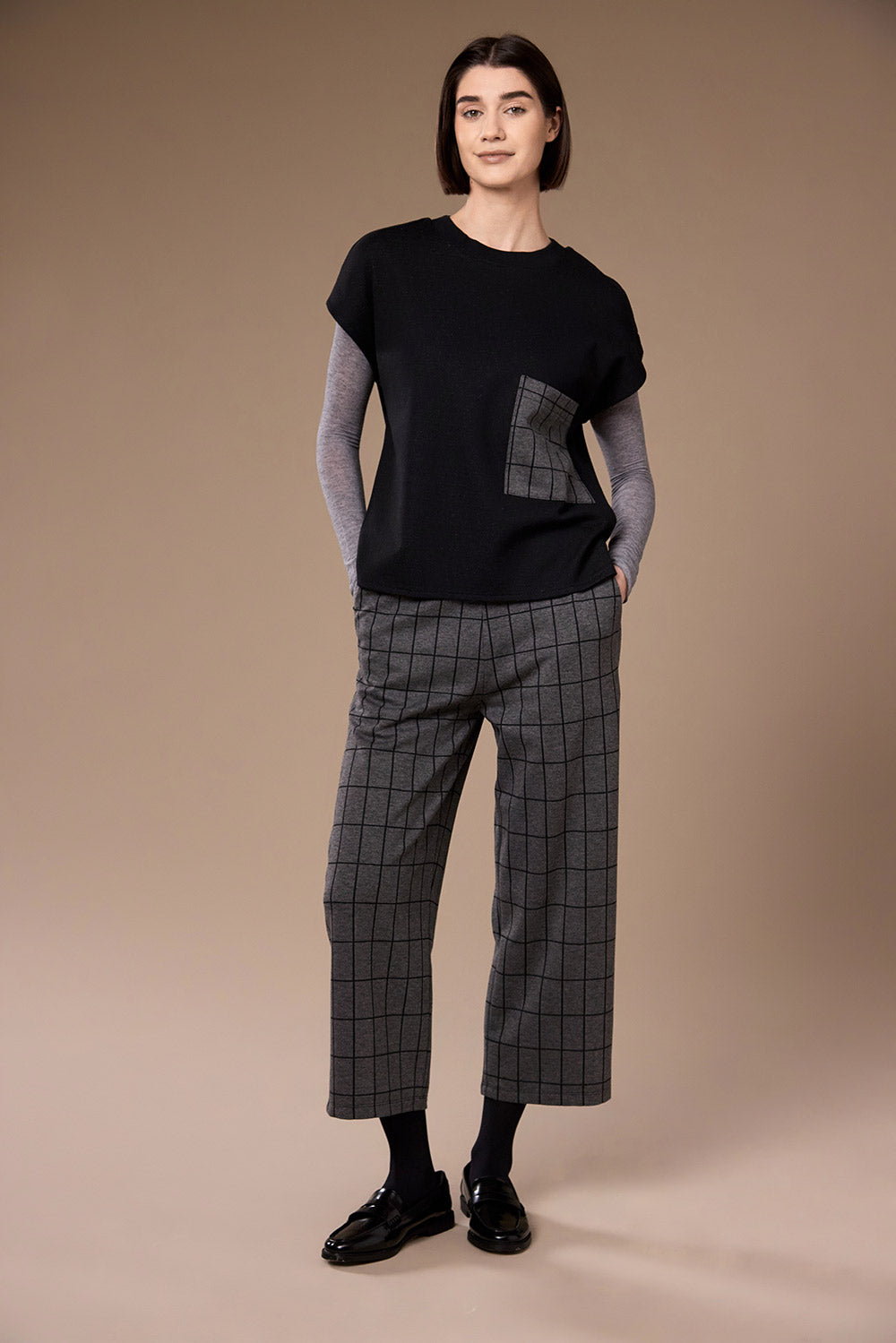 Peruzzi - Grid Print Pocket Tabard