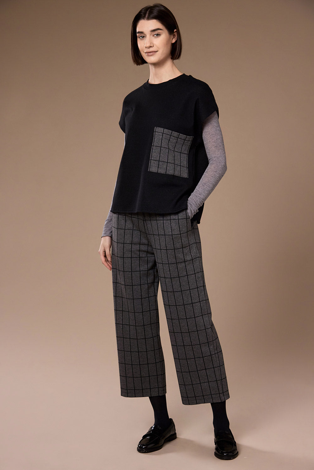 Peruzzi - Grid Print Pocket Tabard