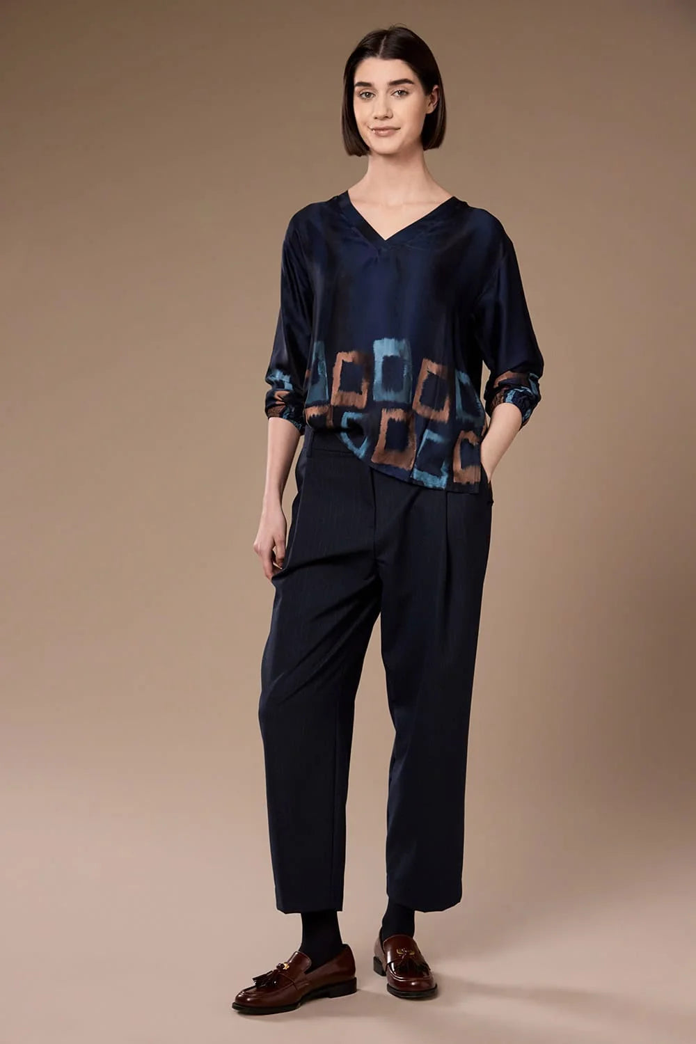 Peruzzi - Shadow Stripe Barrell Trouser