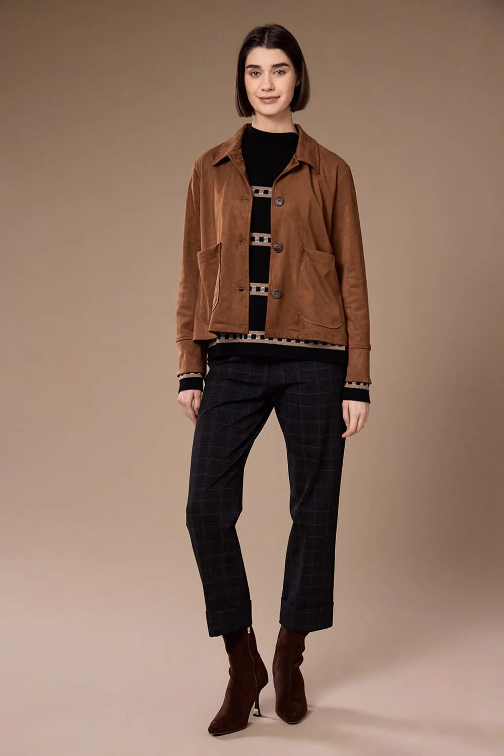 Peruzzi - Shadow Stripe Check Trouser