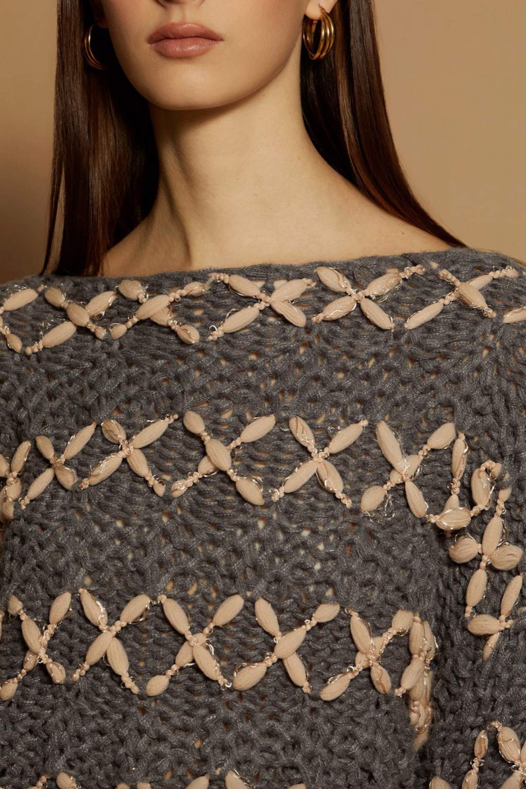 Pink Stitch Cable Knit