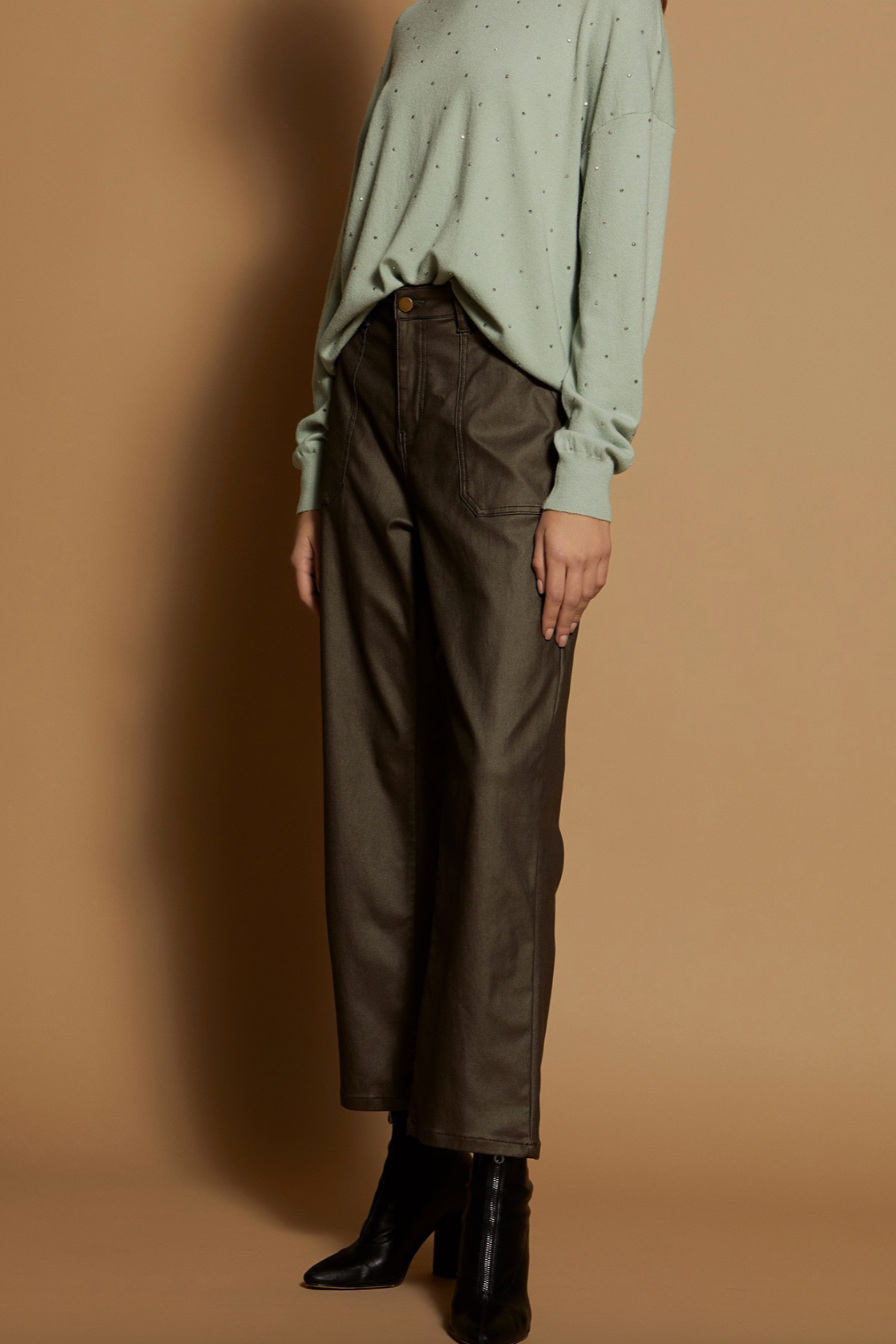 Pleather Trouser