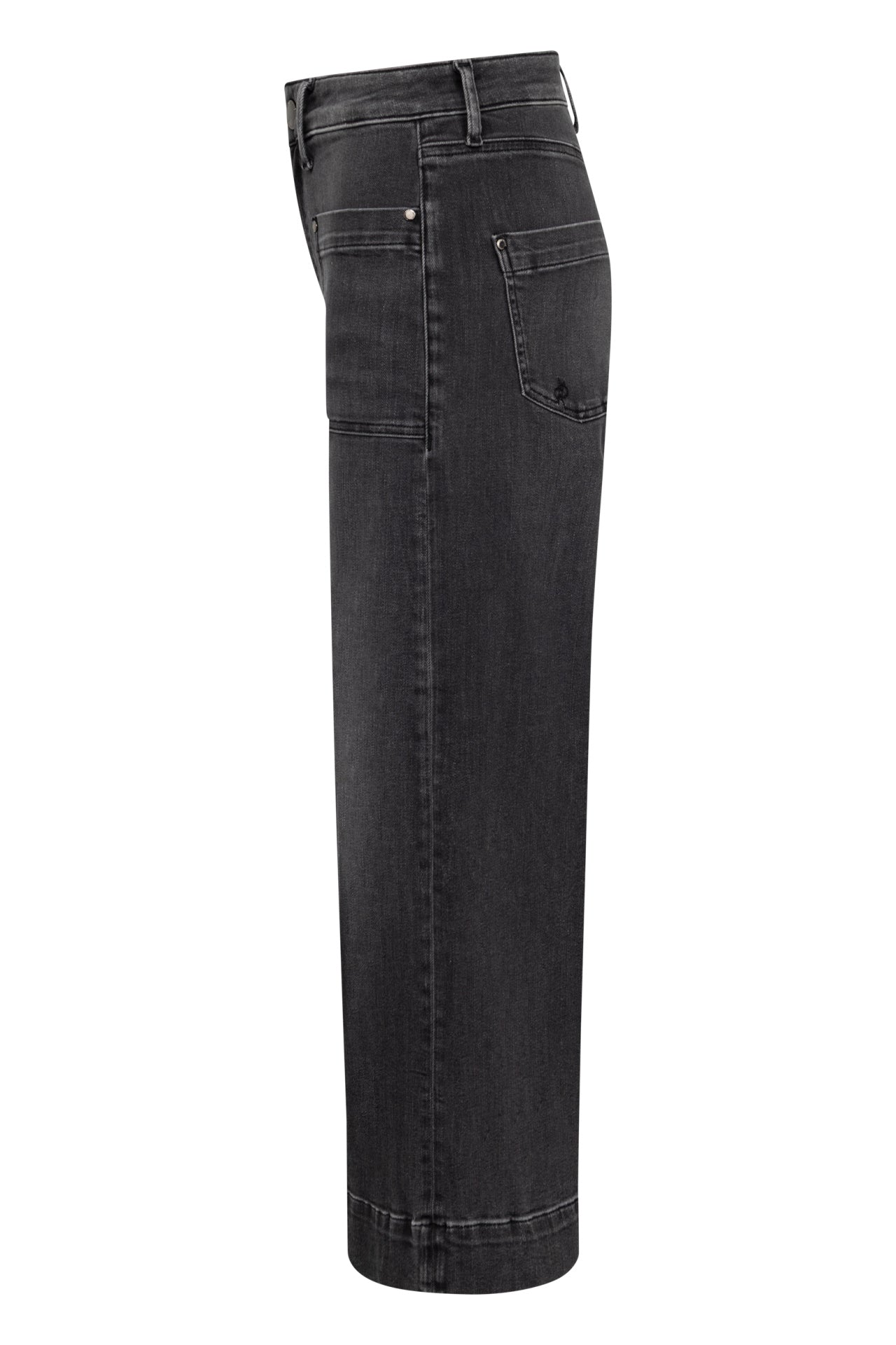 Raffaello Rossi- Miru 6/8 Authentic Stretch Dark Grey Denim