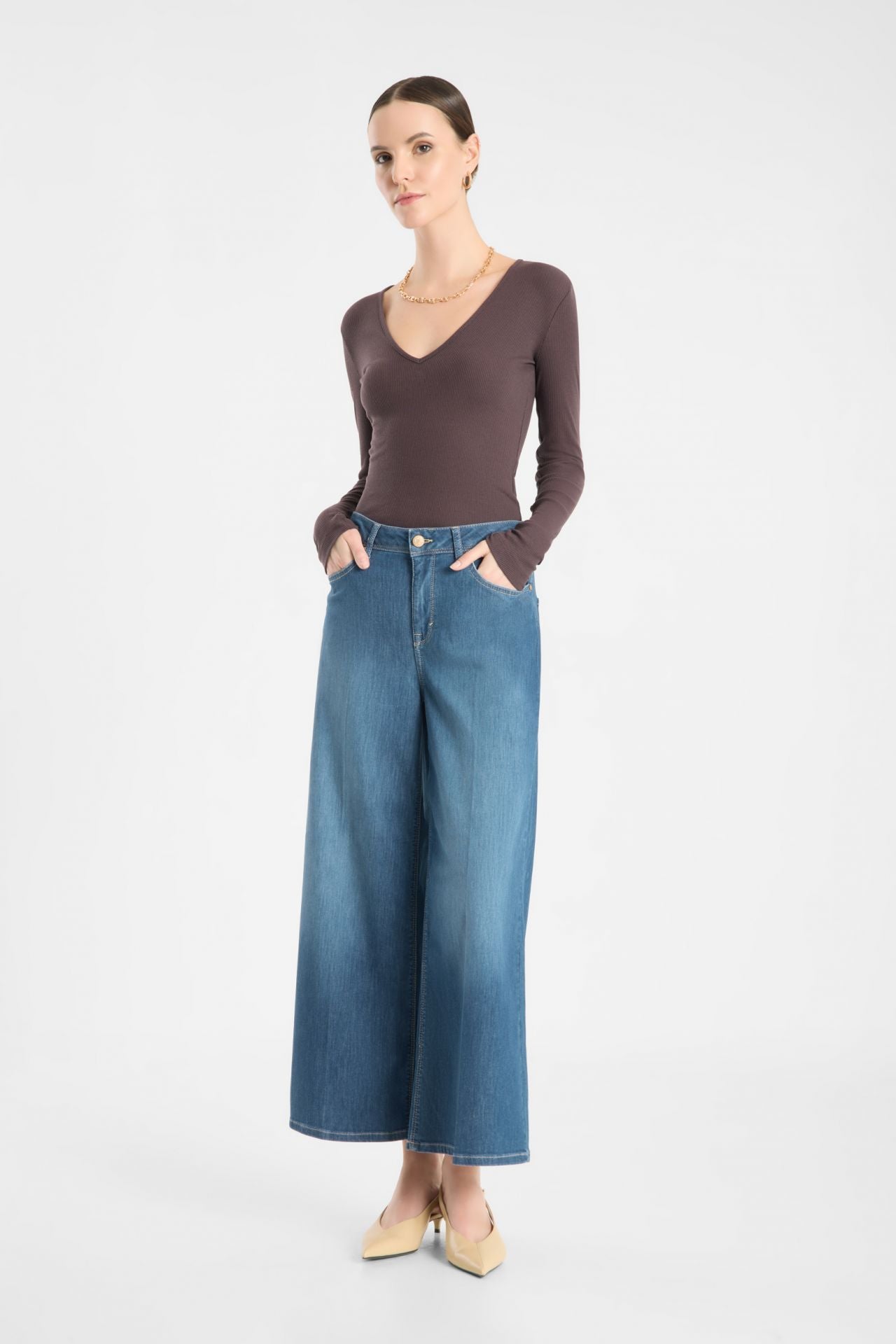 RaffaelloRossi-Sventy 7/8 Soft Blue Denim-Diamonds And Pearls