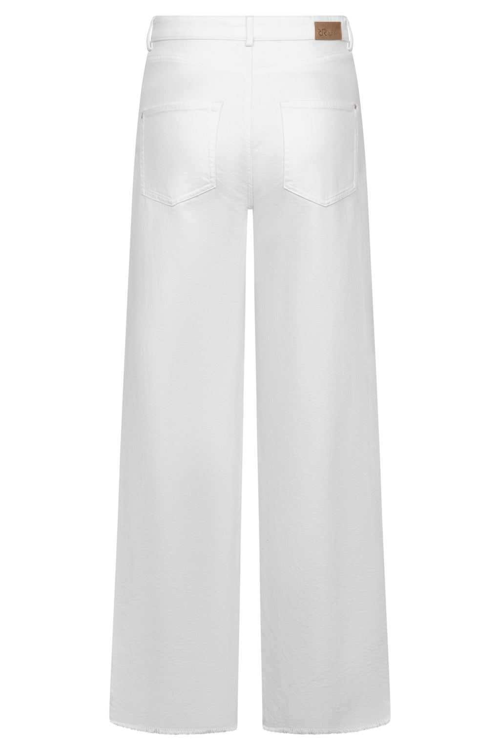 White wide-leg pants on a white background