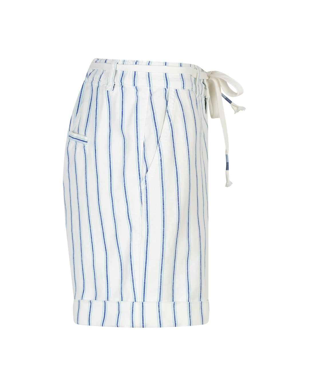 Red Button -  Colbalt Stripe Linen Short